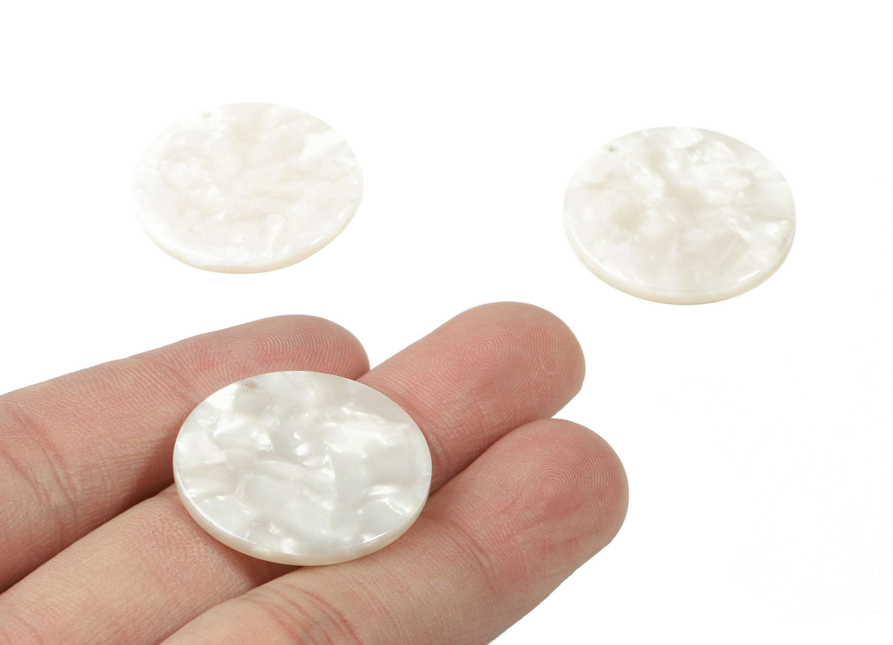Acetate Coin Charms - Circle Earrings and Pendant - Earring Findings - Jewelry Supplies - Color Code:A12 - 27.38x27.38x2.62mm - AC1801-A12 - DOMEDBAZAAR