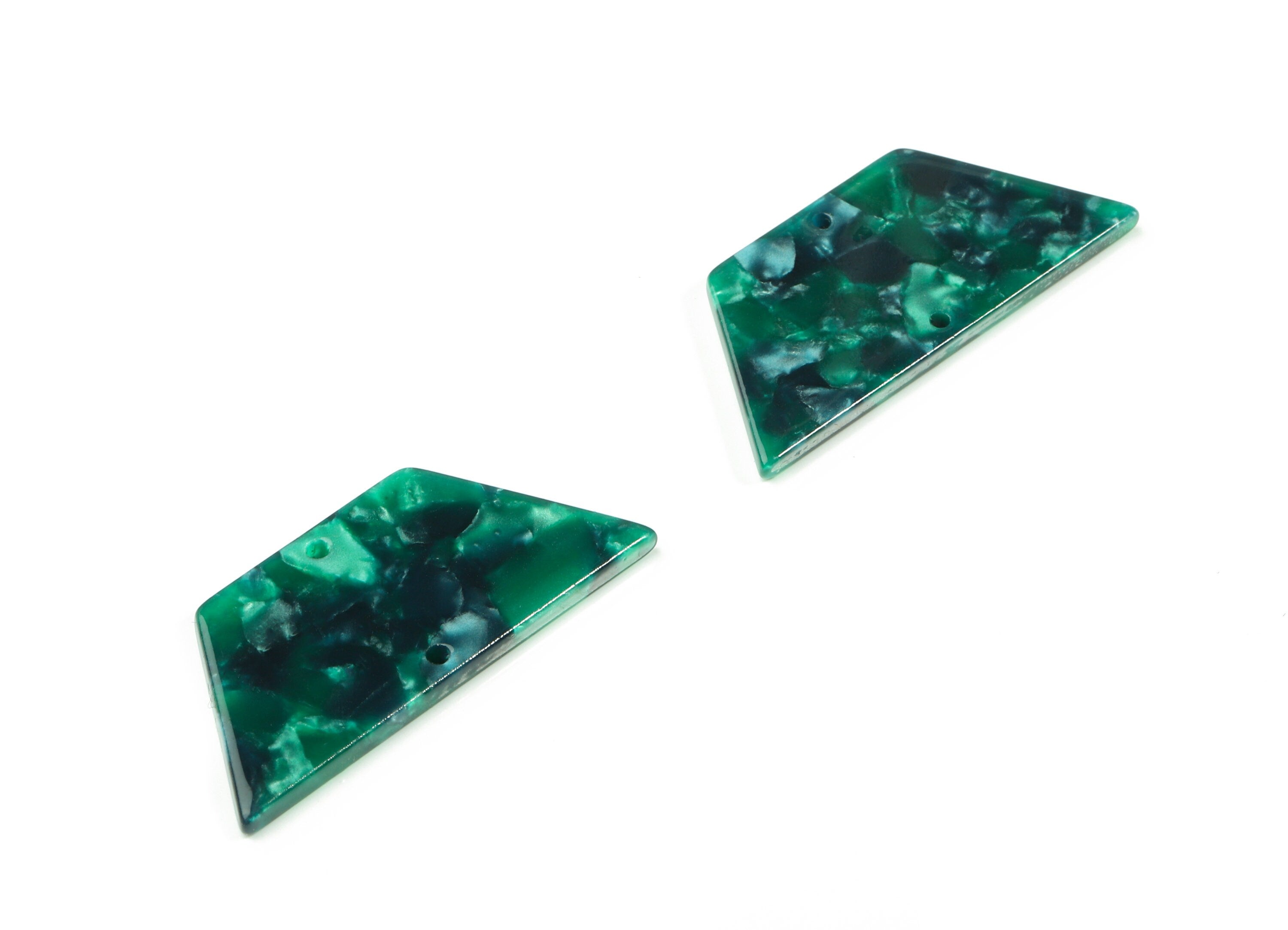 Acetate Trapezoid Connectors - 2 Holes - Trapezoid Earrings - Earring Findings - Color Code:A13 - 36.62x16x2.67mm - AC1802-A13 - DOMEDBAZAAR