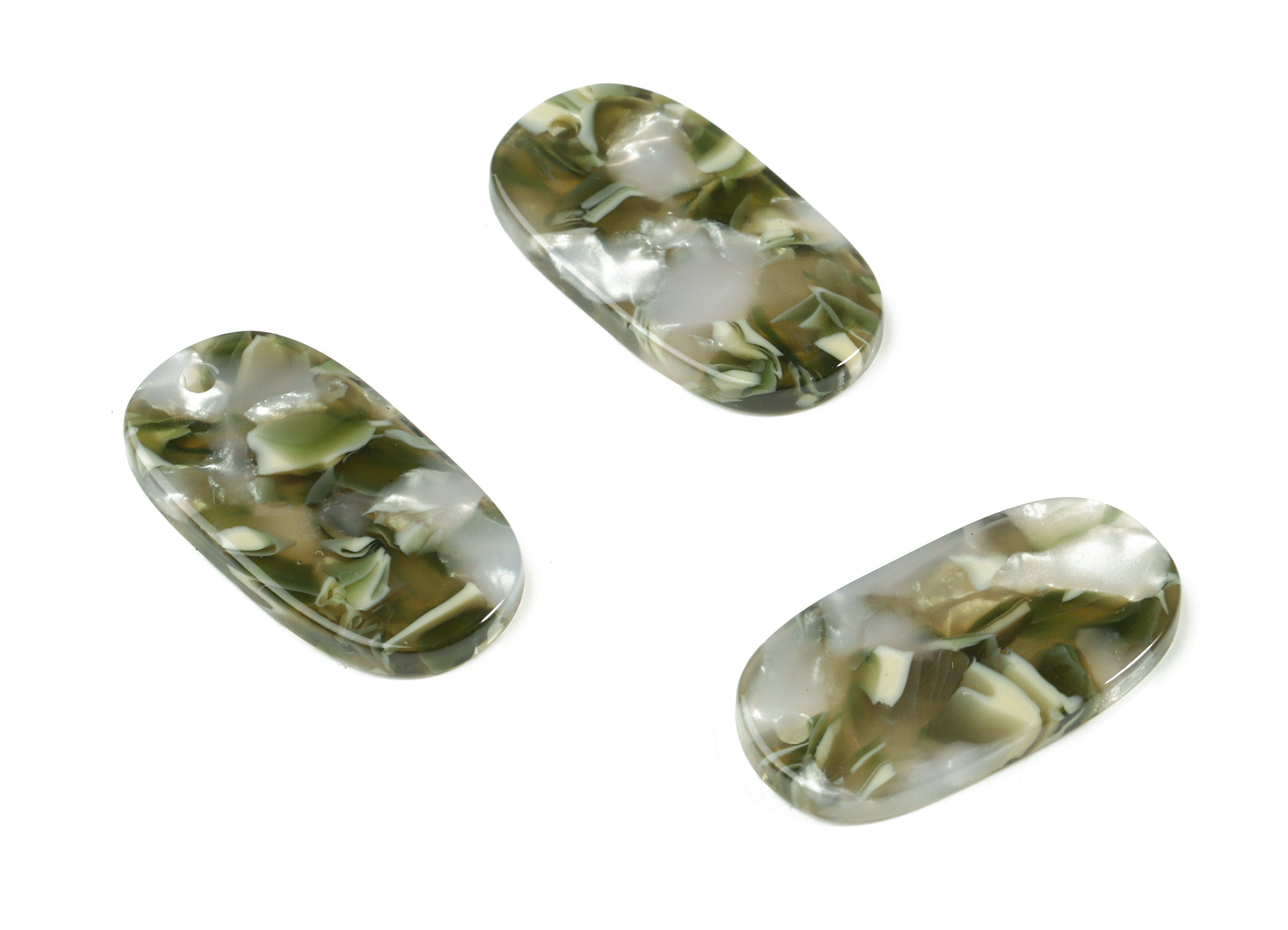 Acrylic Oval Charms - Oval Earrings and Pendant - Earring Findings - Jewelry Supplies - Color Code:A86 - 26.7x14x2.6mm - AC1156-A86 - DOMEDBAZAAR
