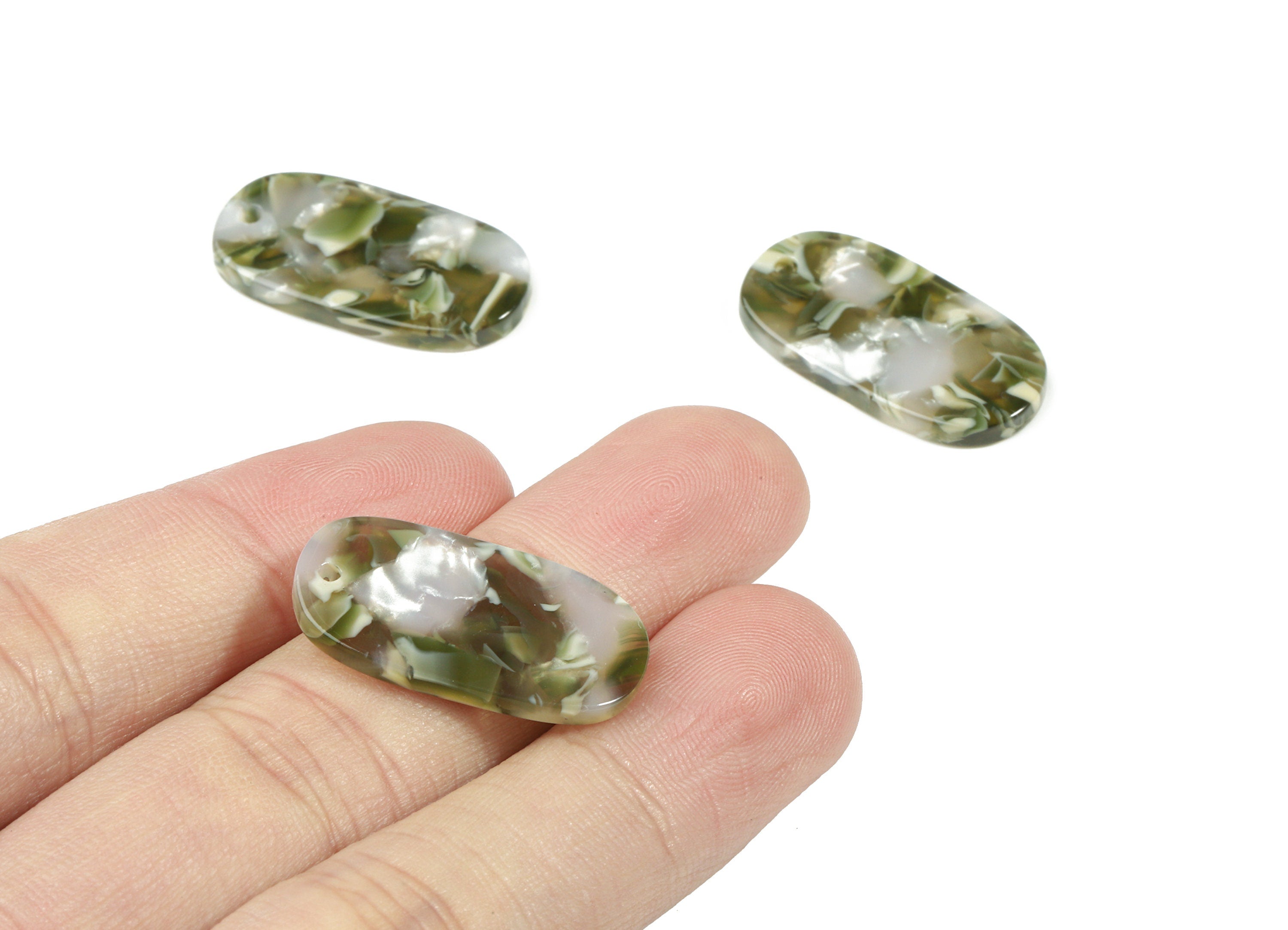 Acrylic Oval Charms - Oval Earrings and Pendant - Earring Findings - Jewelry Supplies - Color Code:A86 - 26.7x14x2.6mm - AC1156-A86 - DOMEDBAZAAR