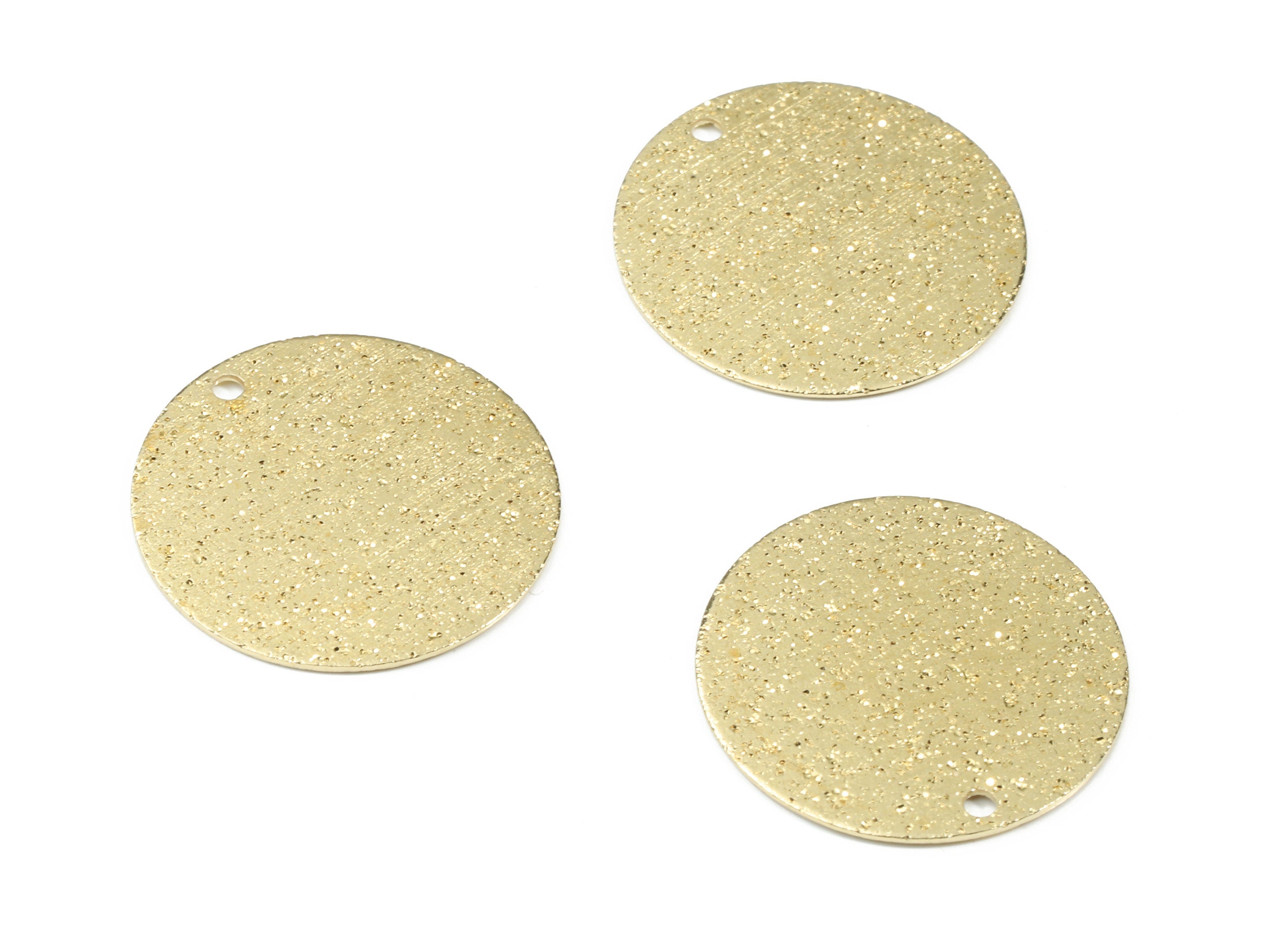 Raw Brass Coin  Pendant - Patterned Brass Round Earring Charms - Earring Findings - Jewelry Supplies - 20x20x0.6mm - PP3123 - DOMEDBAZAAR