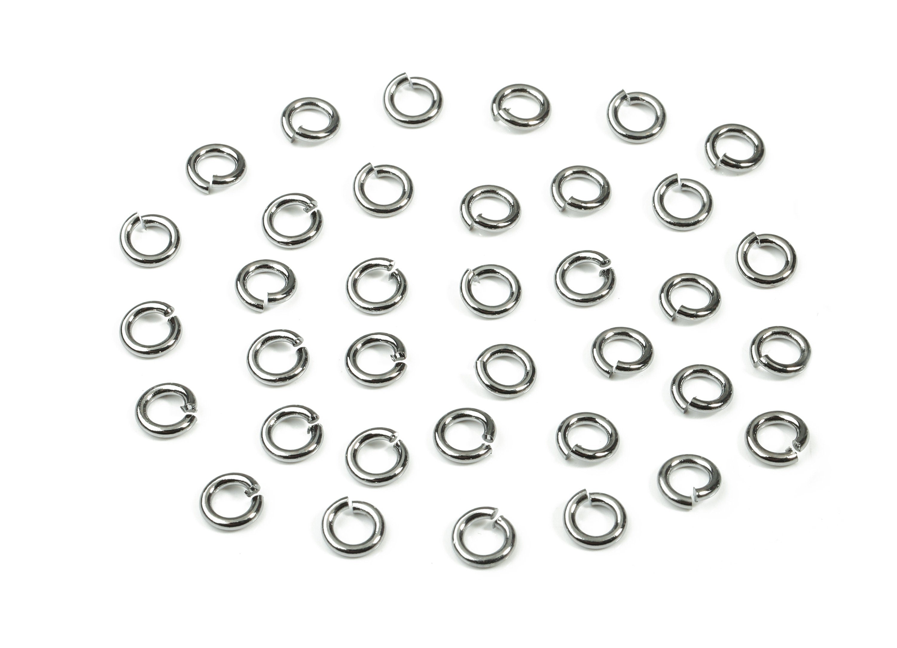 Brass 1.0x5 Jump Rings - Gunmetal Jump Ring - Brass Open Jump Rings - Gunmetal Plating - Jewelry Supplies - 5x5x1mm - PP2138GM - DOMEDBAZAAR