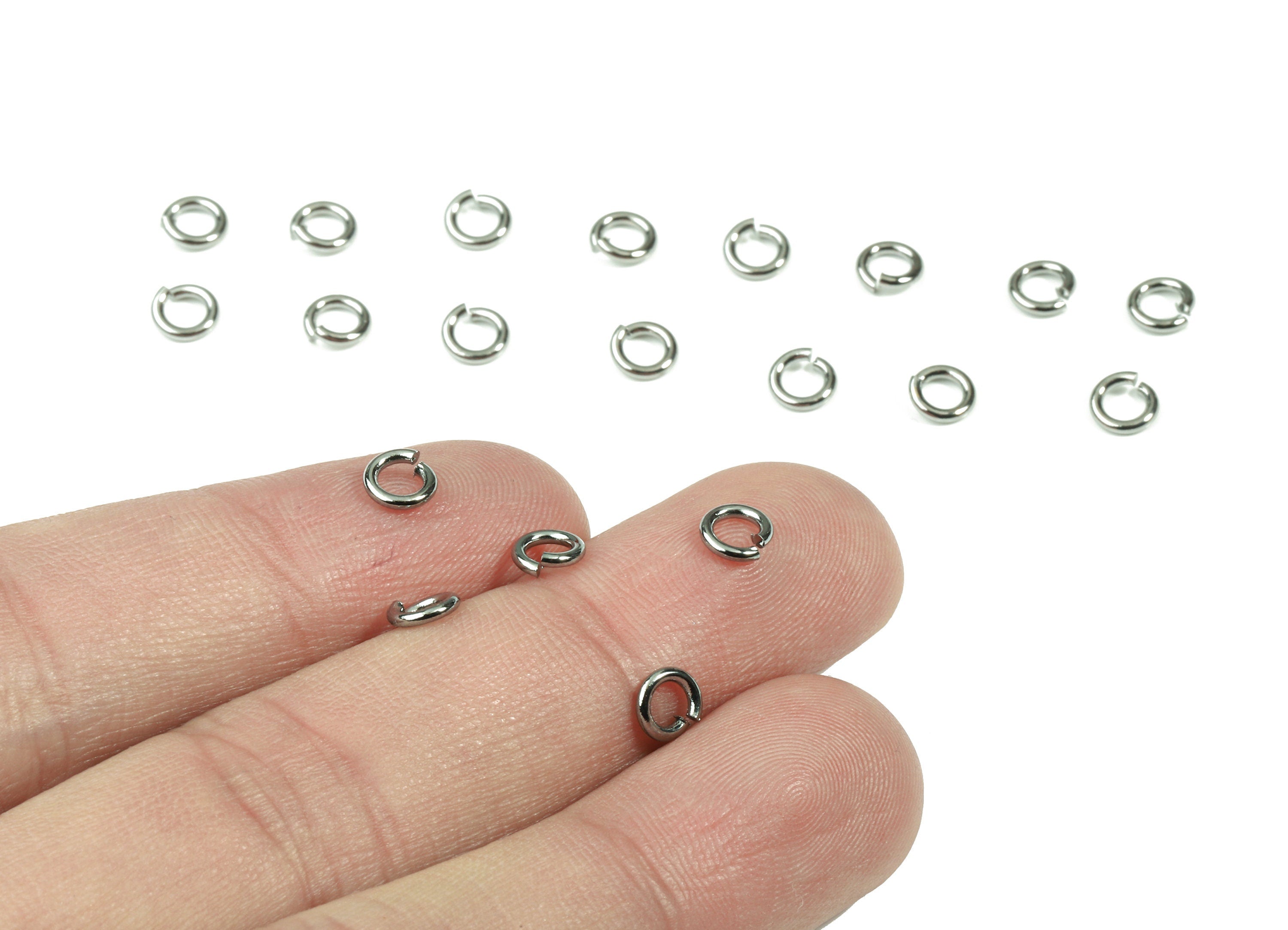 Brass 1.0x5 Jump Rings - Gunmetal Jump Ring - Brass Open Jump Rings - Gunmetal Plating - Jewelry Supplies - 5x5x1mm - PP2138GM - DOMEDBAZAAR