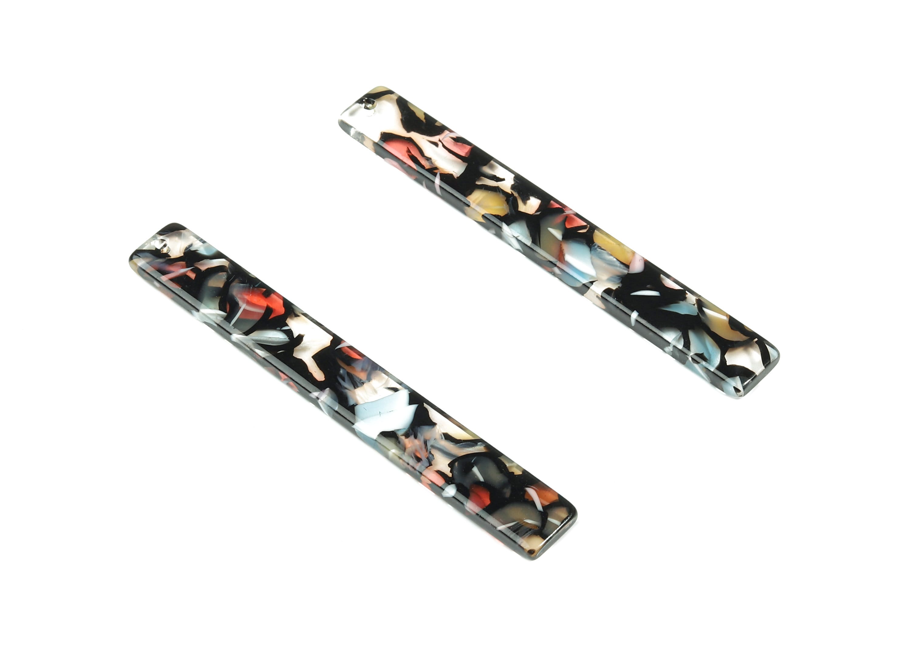 Acetate Long Stick Charms - Bar Earrings and Pendant - Earring Findings - Jewelry Supplys - Color Code: A343 - 59.7x7.8x2.5mm - AC1049-A343 - DOMEDBAZAAR