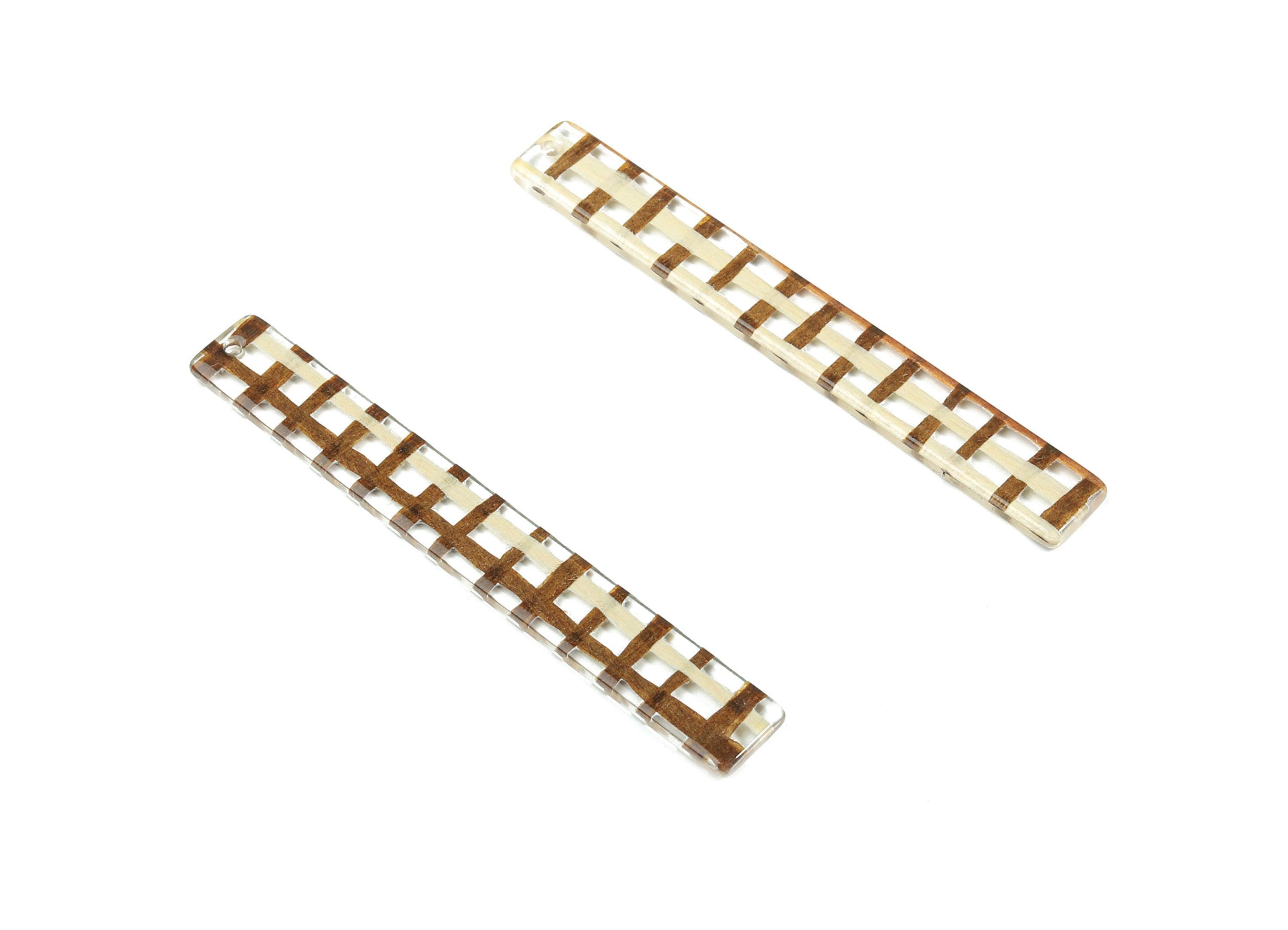 Acrylic Long Stick Charms - Bar Earrings and Pendant - Earring Findings  - Color Code: A446 - 59.88x7.83x1.86mm - AC1049-A446 - DOMEDBAZAAR