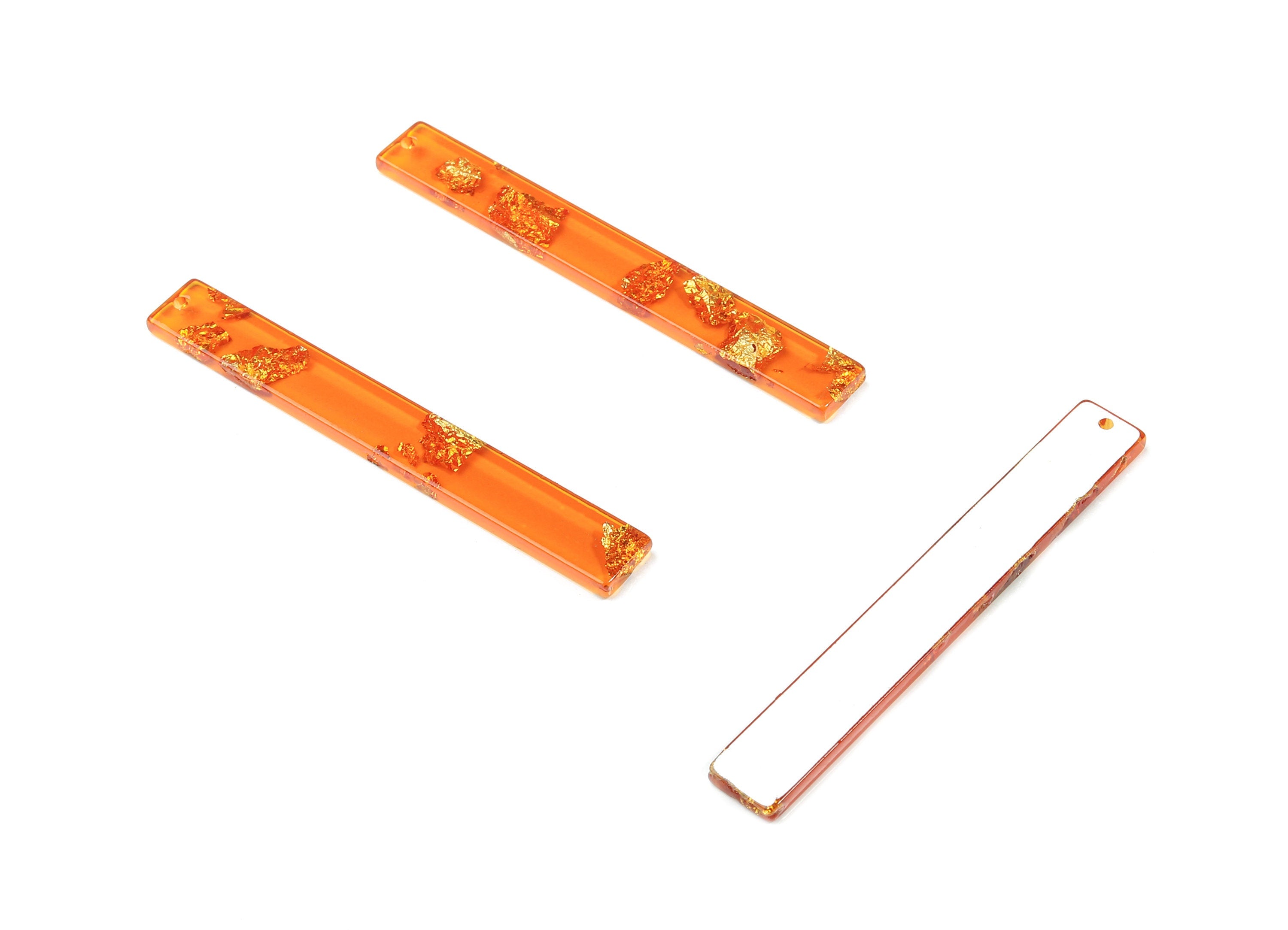 Acrylic Long Stick Charms - Bar Earrings and Pendant - Earring Findings  - Color Code: A441 - 59.88x7.83x2.4mm - AC1049-A441 - DOMEDBAZAAR