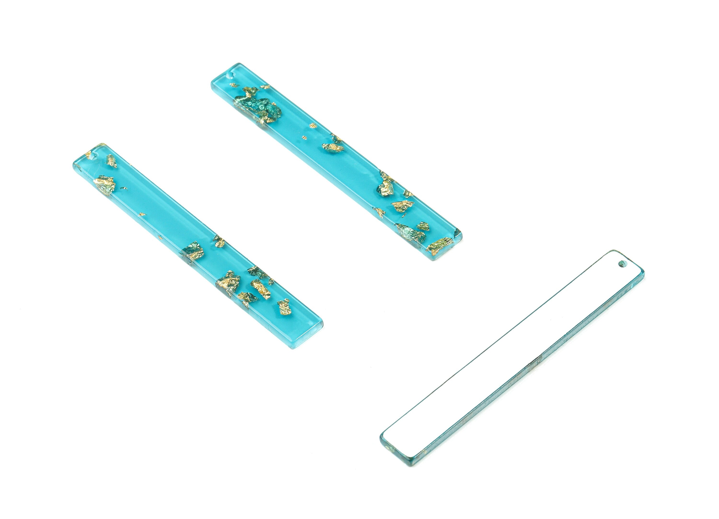Acrylic Long Stick Charms - Bar Earrings and Pendant - Earring Findings  - Color Code: A445 - 59.88x7.83x2.4mm - AC1049-A445 - DOMEDBAZAAR
