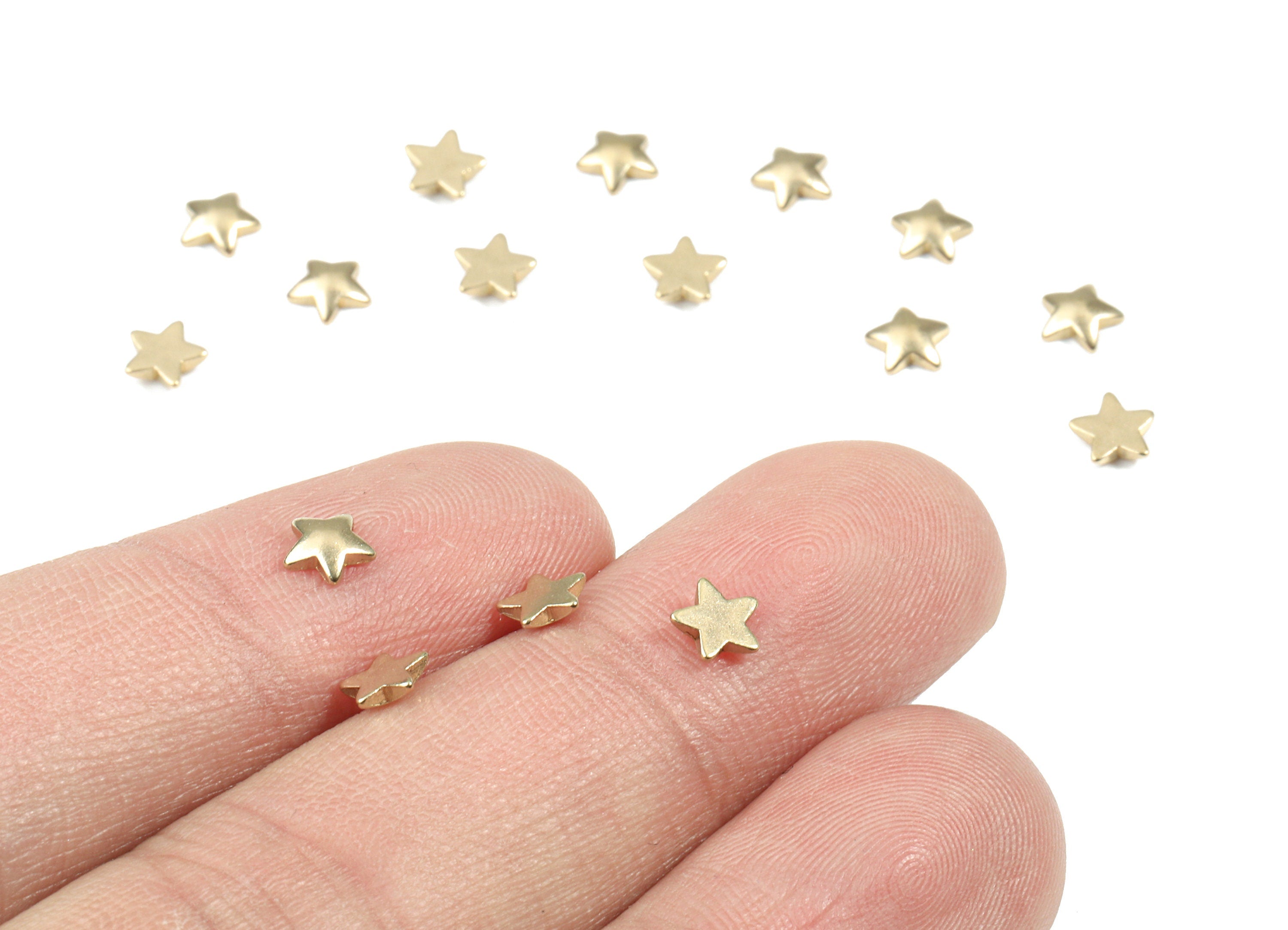 Brass Star Blank - Raw Brass Star Blank - Brass Star Tag - Brass Stamping Tag - Jewelry Supplies - 4.78x4.78x1.4mm - PP3168 - DOMEDBAZAAR