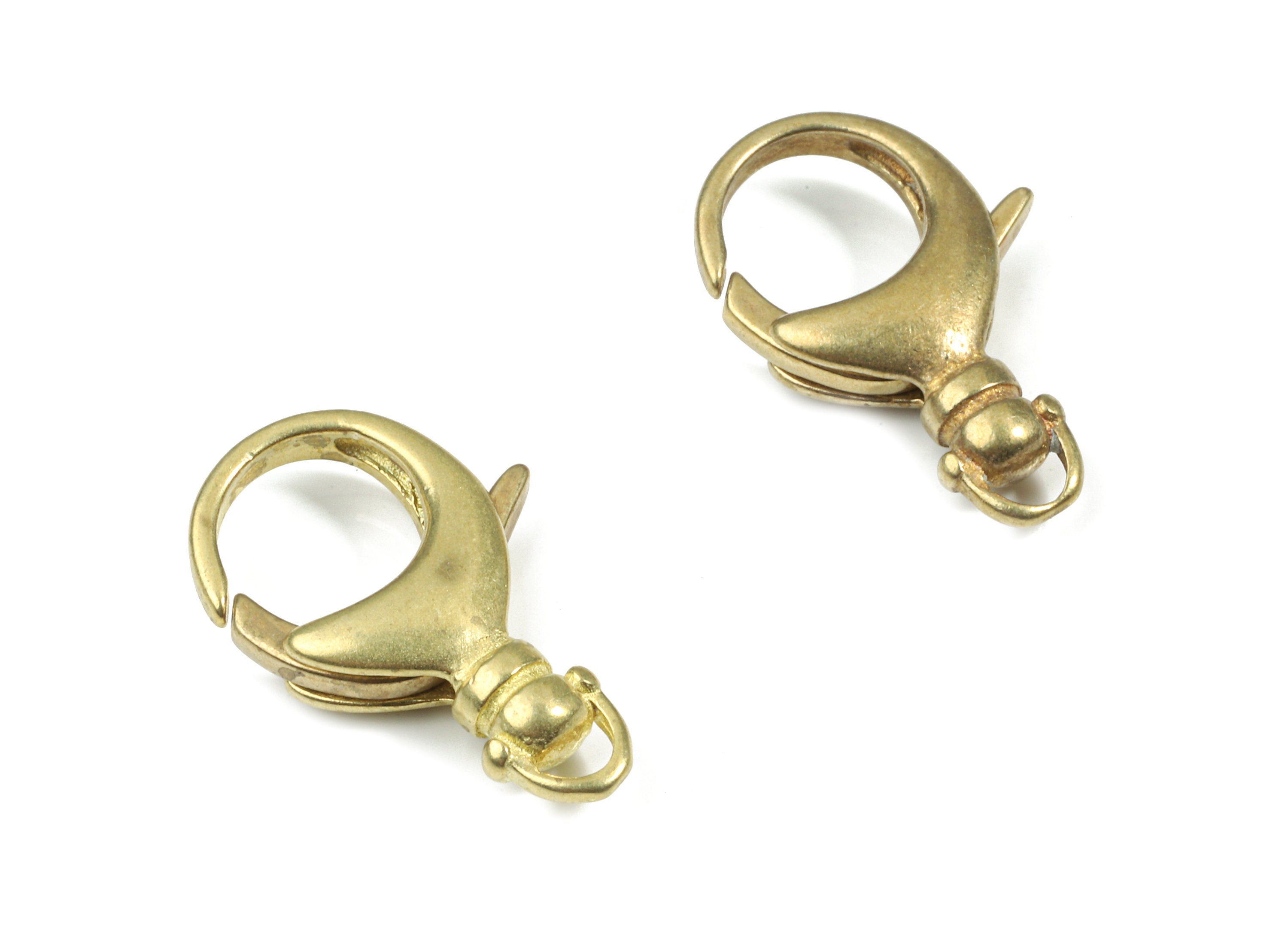 Brass Lobster Claw Clasp - Raw Brass Parrot Clasps - Lobster Clasps - Jewelry Supplies - 20.67x12.27x4.8mm - PP3135 - DOMEDBAZAAR