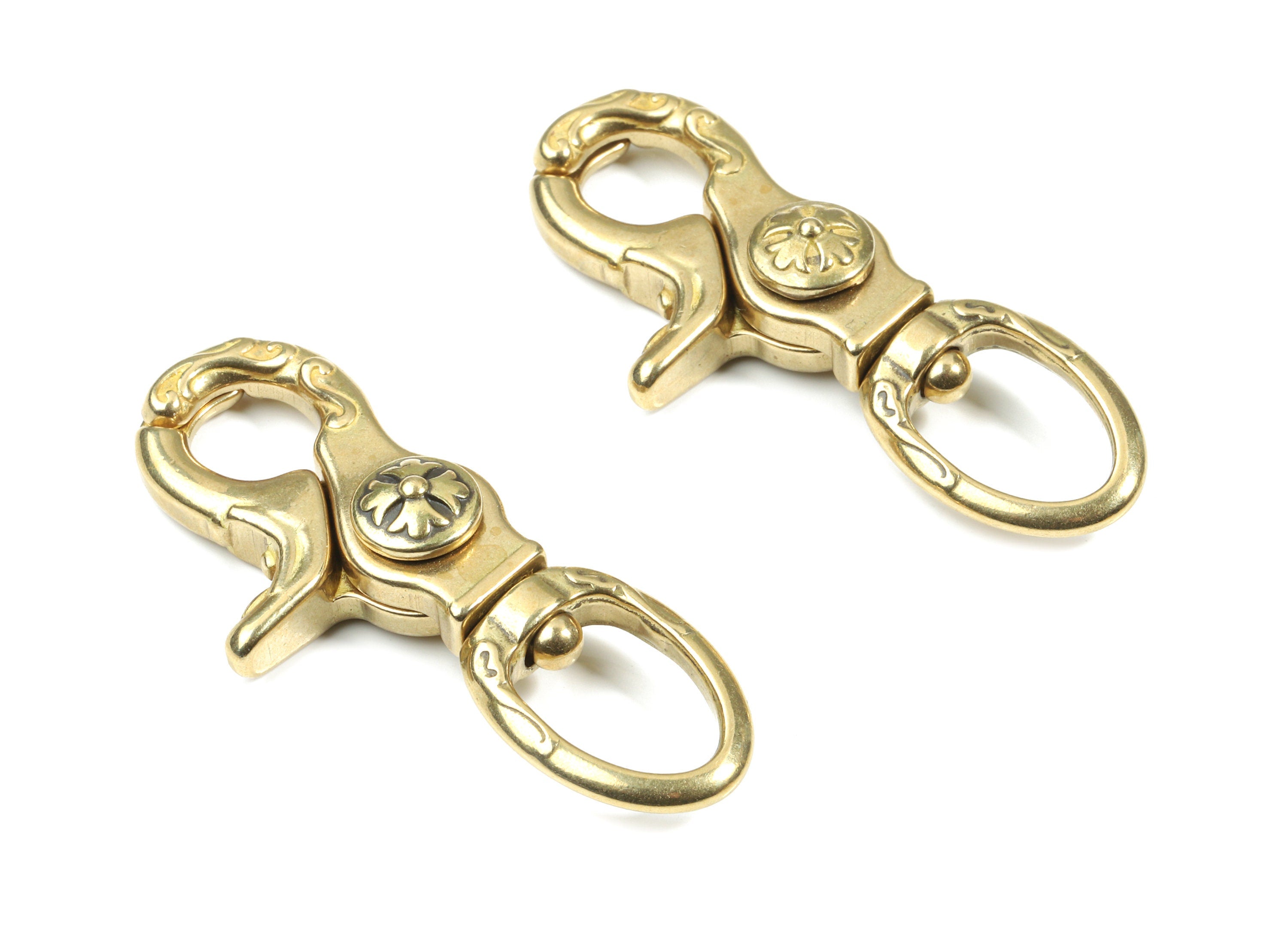 Brass Swivel Trigger Snap Hooks - Landyard Clip Purse Lobster Clasp - Jewelry Supplies - 59.85x24.76x11.7mm - PP3141 - DOMEDBAZAAR