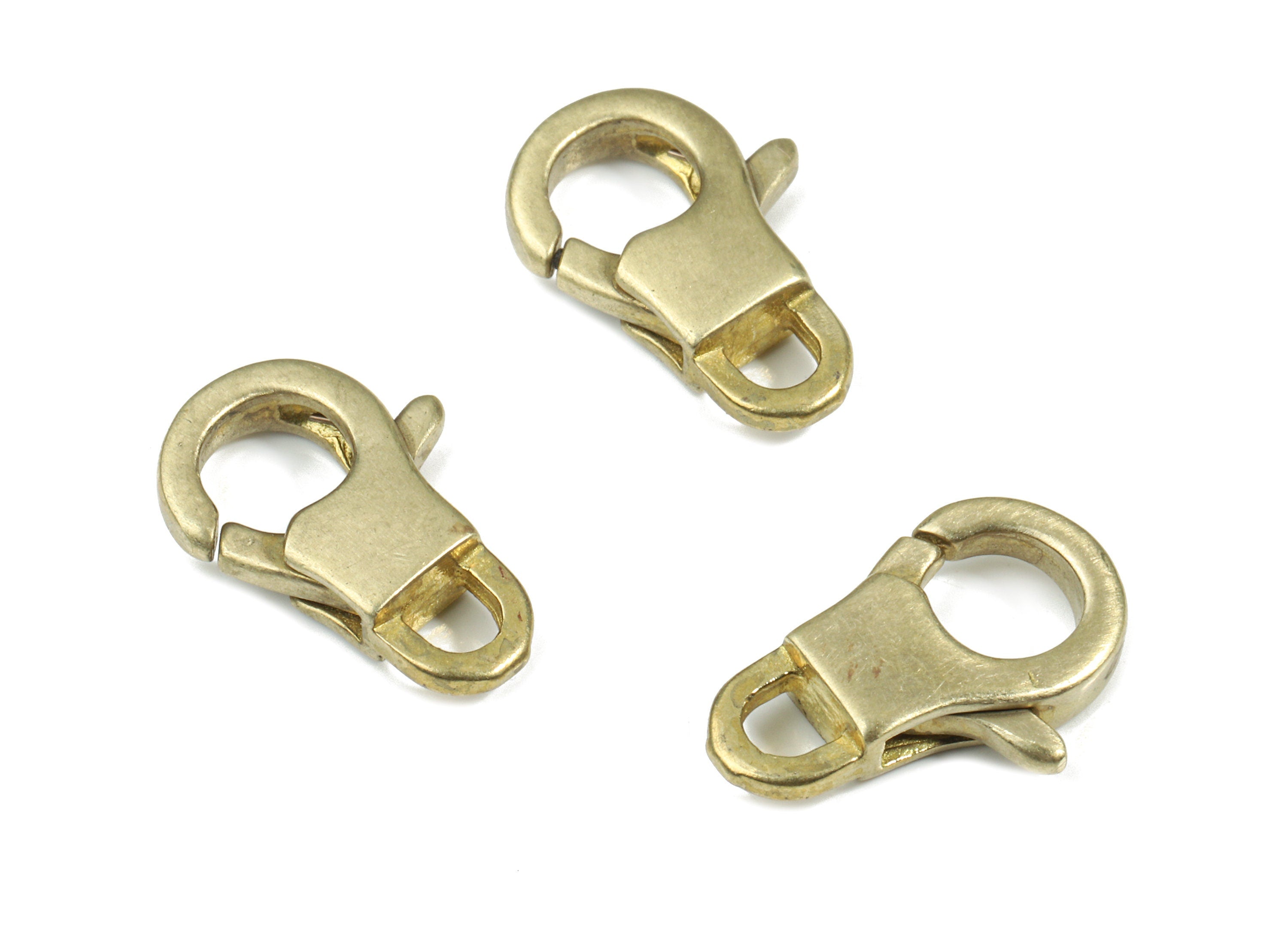 Brass Lobster Claw Clasp - Raw Brass Handcuffs Parrot Clasps - Lobster Clasps - Jewelry Supplies - 17.12x10.9x3.71mm - PP3140 - DOMEDBAZAAR