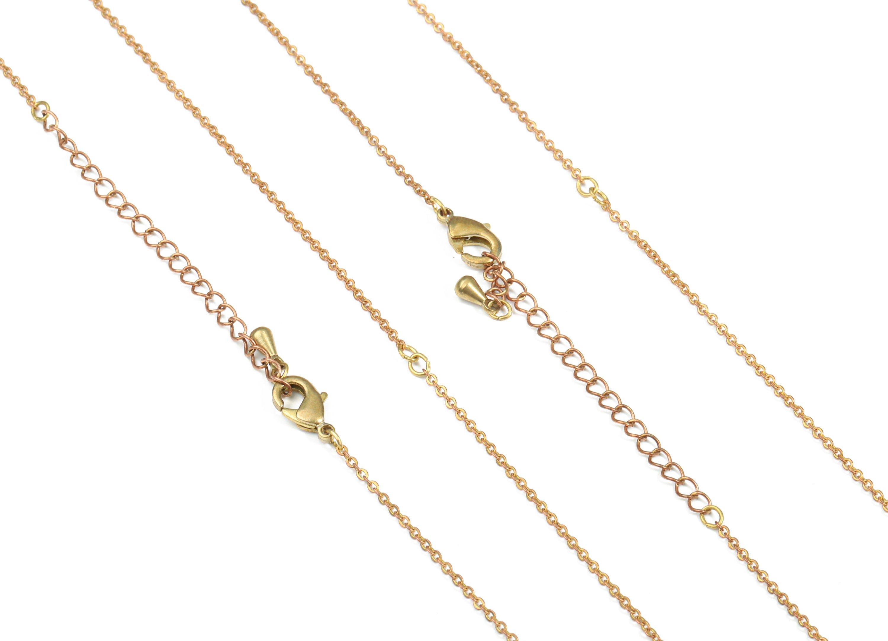 Raw Brass Finished Cable Chain - 18.8 Inch Brass Cable Chain - Necklace Chain - Jewelry Supplies -  3.04x2.52mm -PP3196 - DOMEDBAZAAR