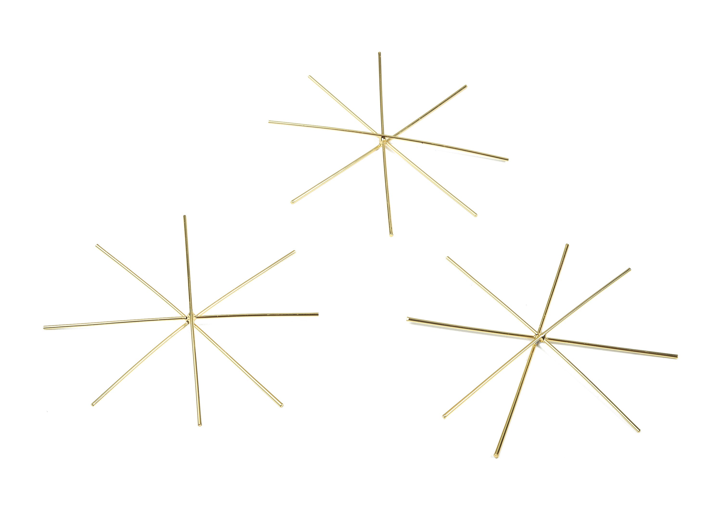 Brass Geometric Earring Wire - Gold Brass Earring Wire - 18K Real Gold Plated Brass - Jewelry Supplies - 80.34x80.07x1.13mm - RGP2590 - DOMEDBAZAAR