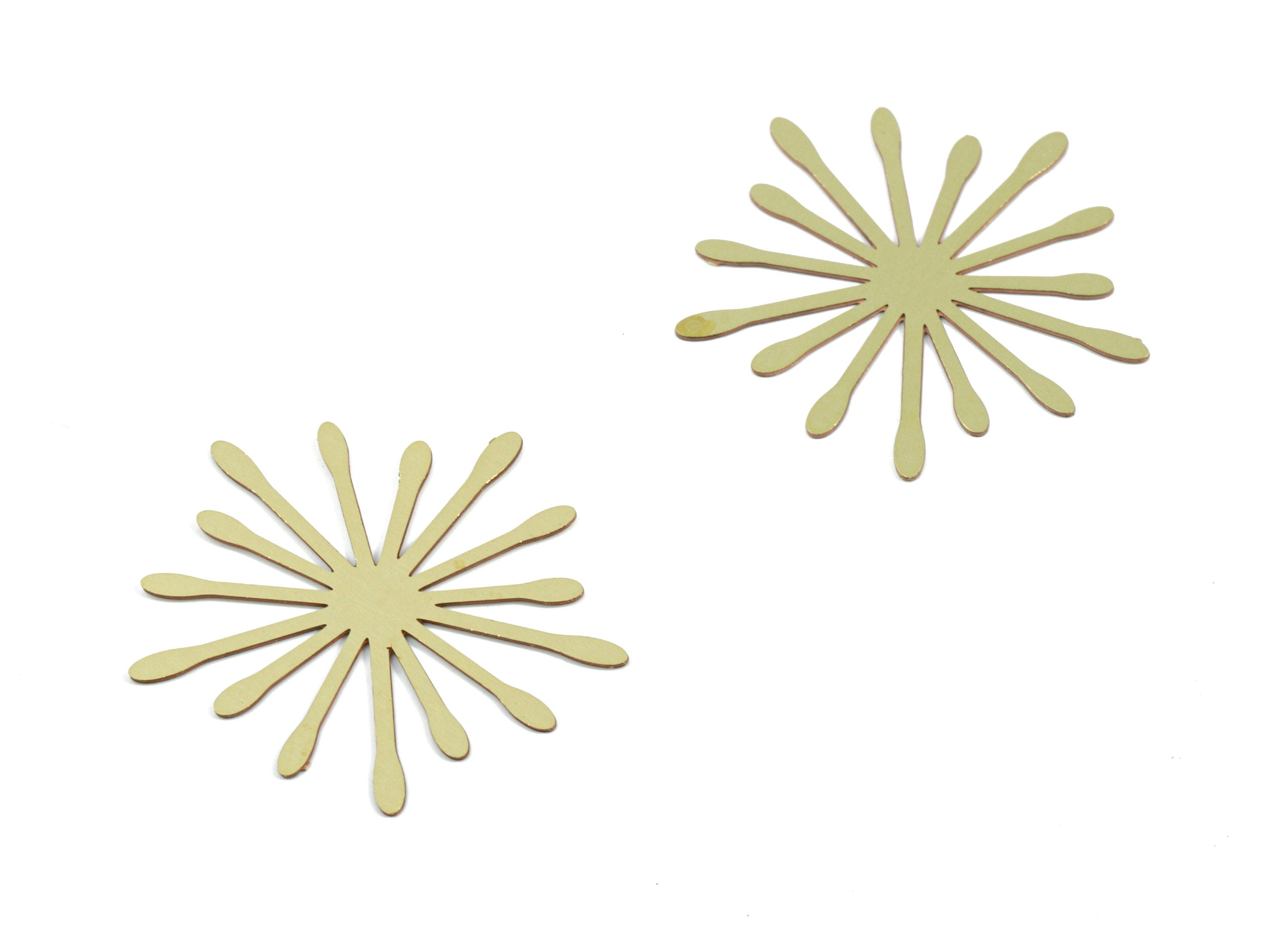 Brass Sun Blank - Raw Brass Sun Blank - Brass Stamping Tag - Brass Blank Findings - Jewelry Supplies - 21.1x21.3x0.33mm - JJC10163 - DOMEDBAZAAR