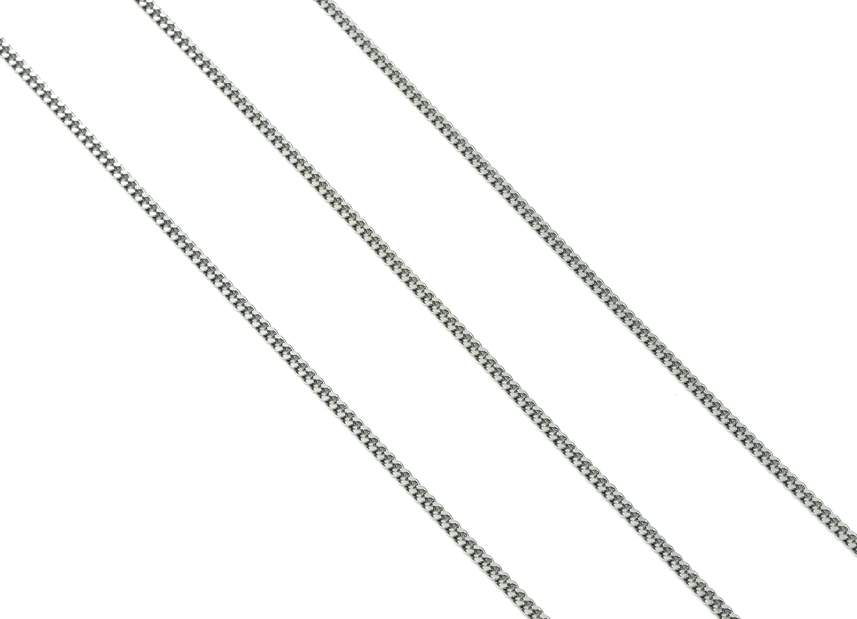 Faceted Curb Chain - Gunmetal Tone Plated Curb Chain - Soldered Brass Chain  - for Necklace Bracelet Jewellery Making - 0.04&quot;  CC1144GM - DOMEDBAZAAR