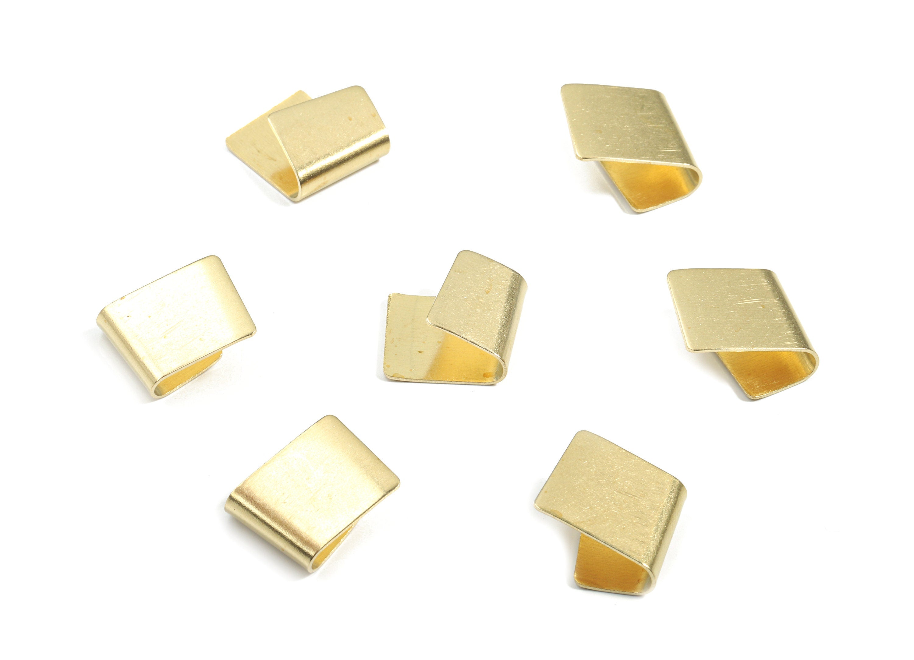Brass Bent Bar Earring Charms - Raw Brass Bent Bar Charm - Earring Findings - Jewelry Supplies - 15.13x12.34x0.49mm - PP3401 - DOMEDBAZAAR