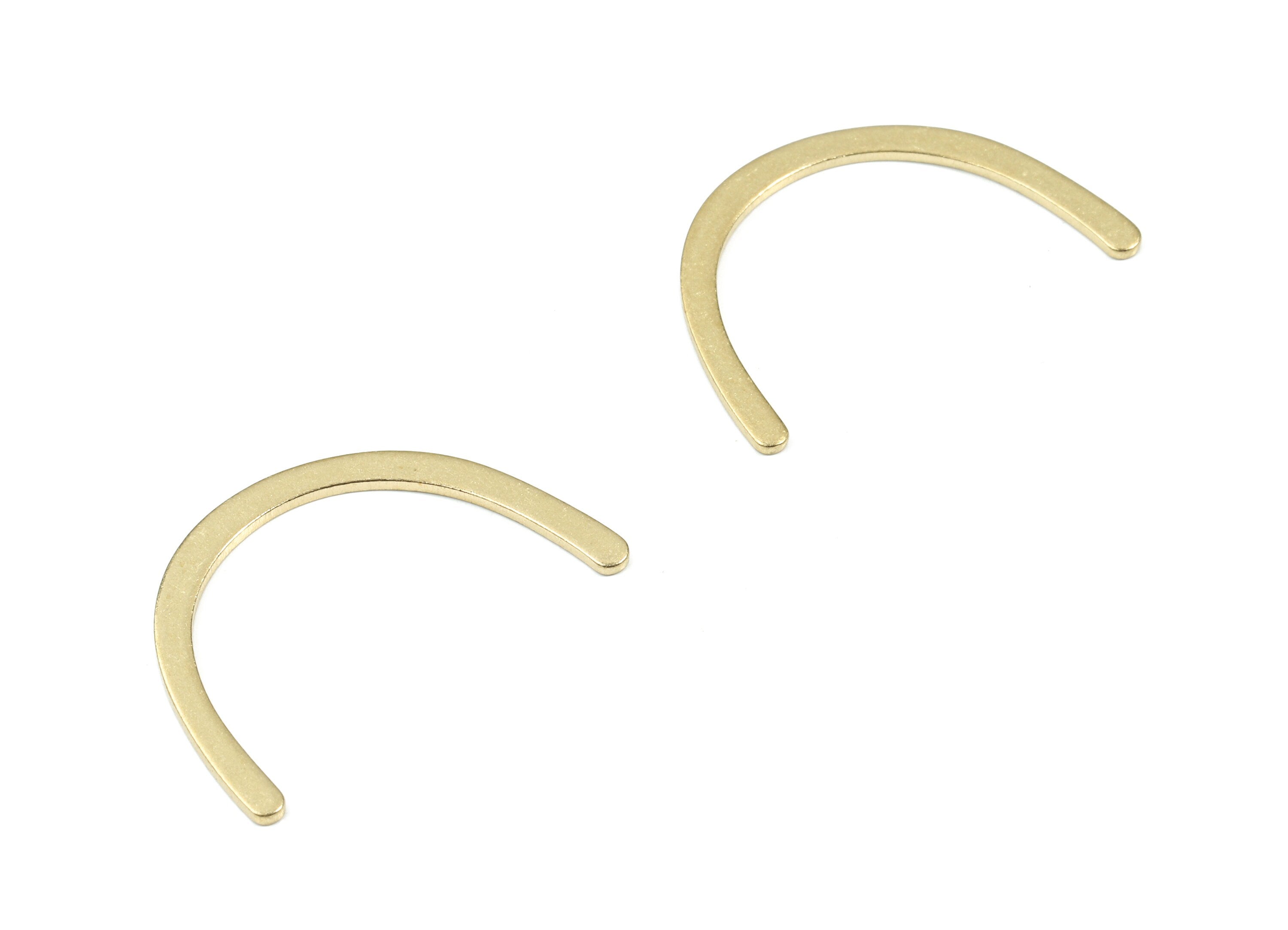 Brass U Figure - Raw Brass Bent Bar Figure - Wall Decoration - Jewelry Making - 29.75x19.1x0.99mm - PP3412 - DOMEDBAZAAR