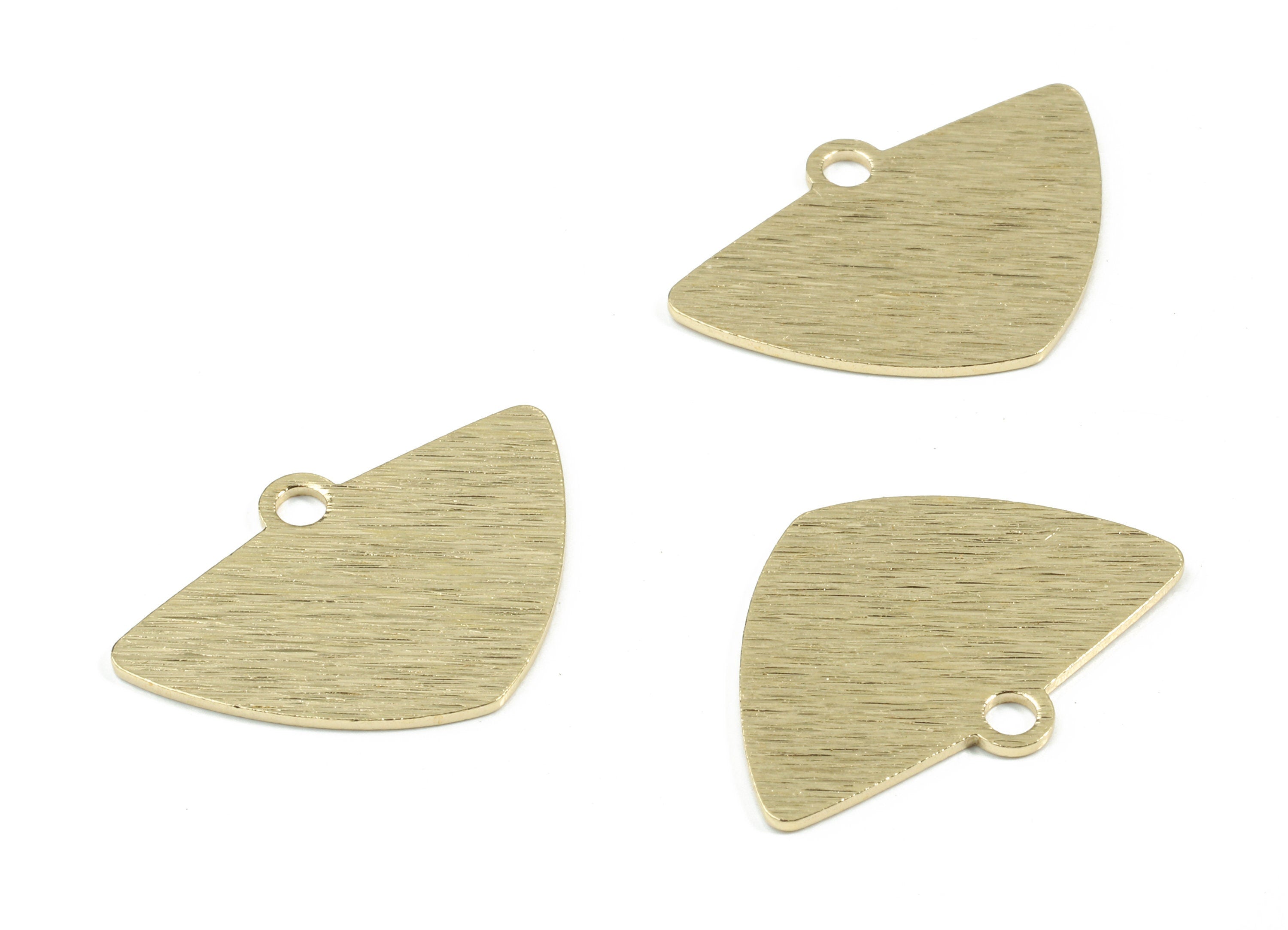 Brass Textured Triangle Earring Charms - Raw Brass Oval Triangle Pendant - Earring Findings - Jewelry Supplies - 24.98x17.04x0.8mm - PP3478 - DOMEDBAZAAR