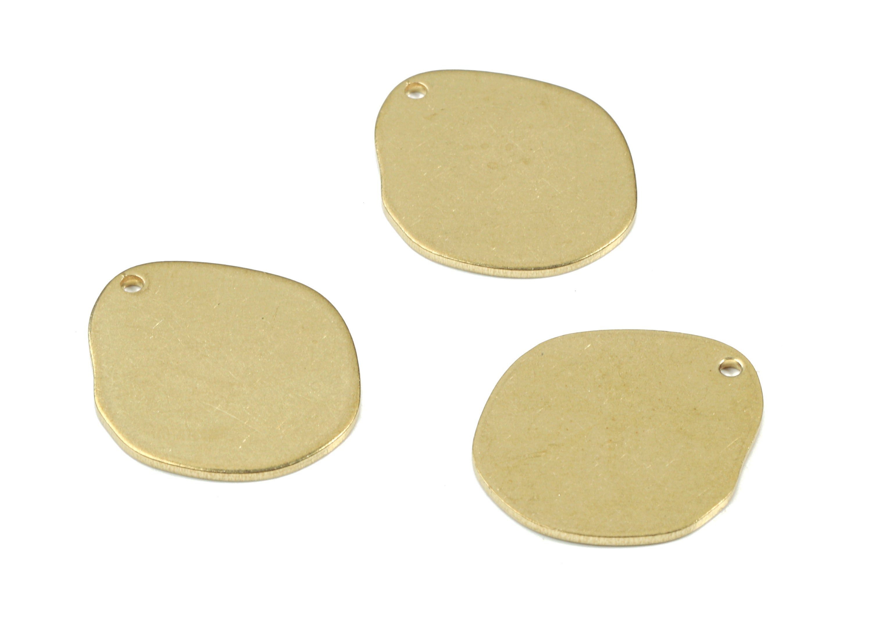 Personalized stamping blank - Brass Round Earring Charms - Raw Brass Oval Pendant - Brass Oval Necklace - 20.96x18.54x1mm - PP3485 - DOMEDBAZAAR