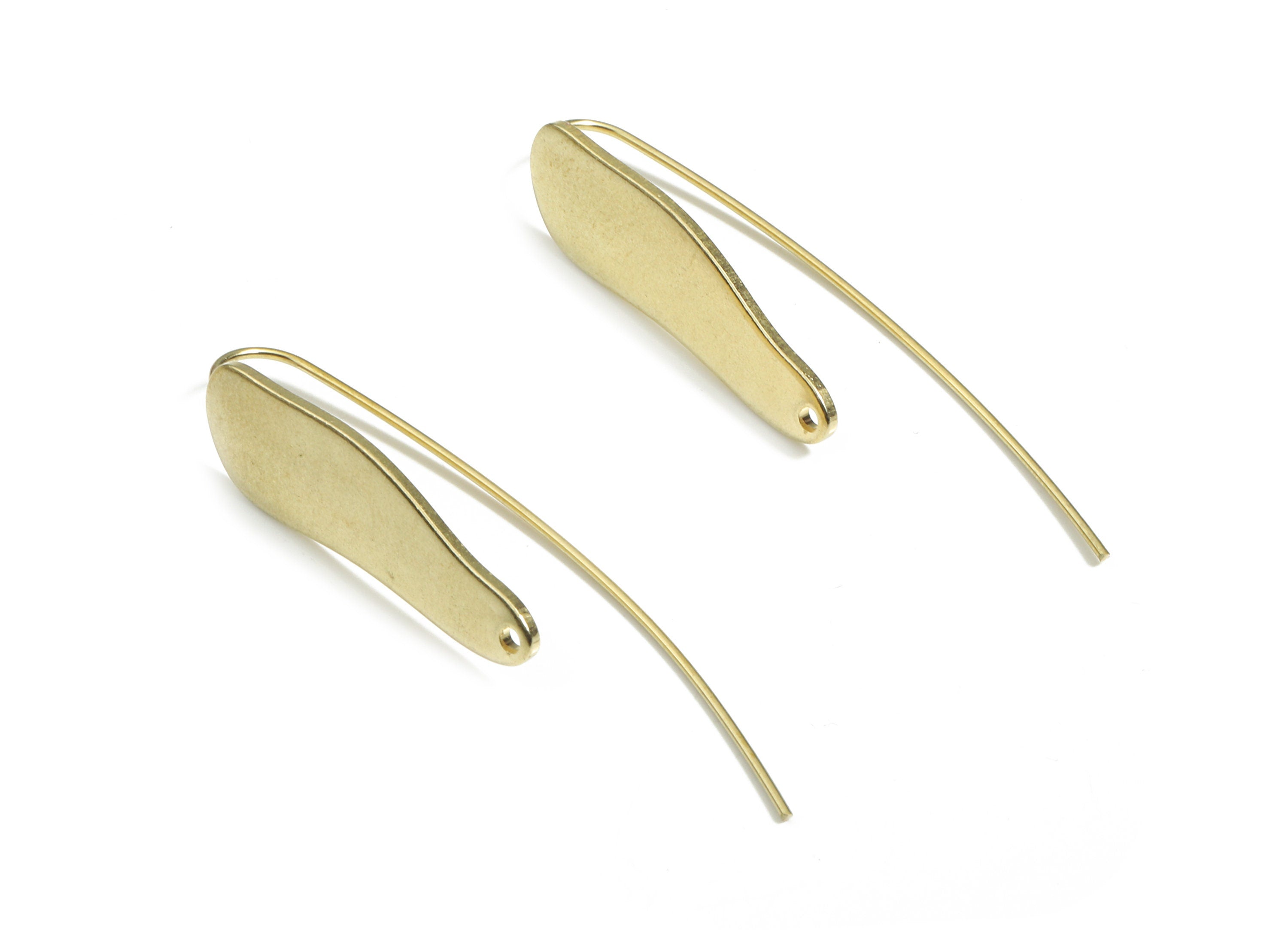Brass Drop Earring Wire - Raw Brass Drop Earring Hook - Earring Hook - Jewelry Supplies - 43.3x8x1mm - PP3500 - DOMEDBAZAAR