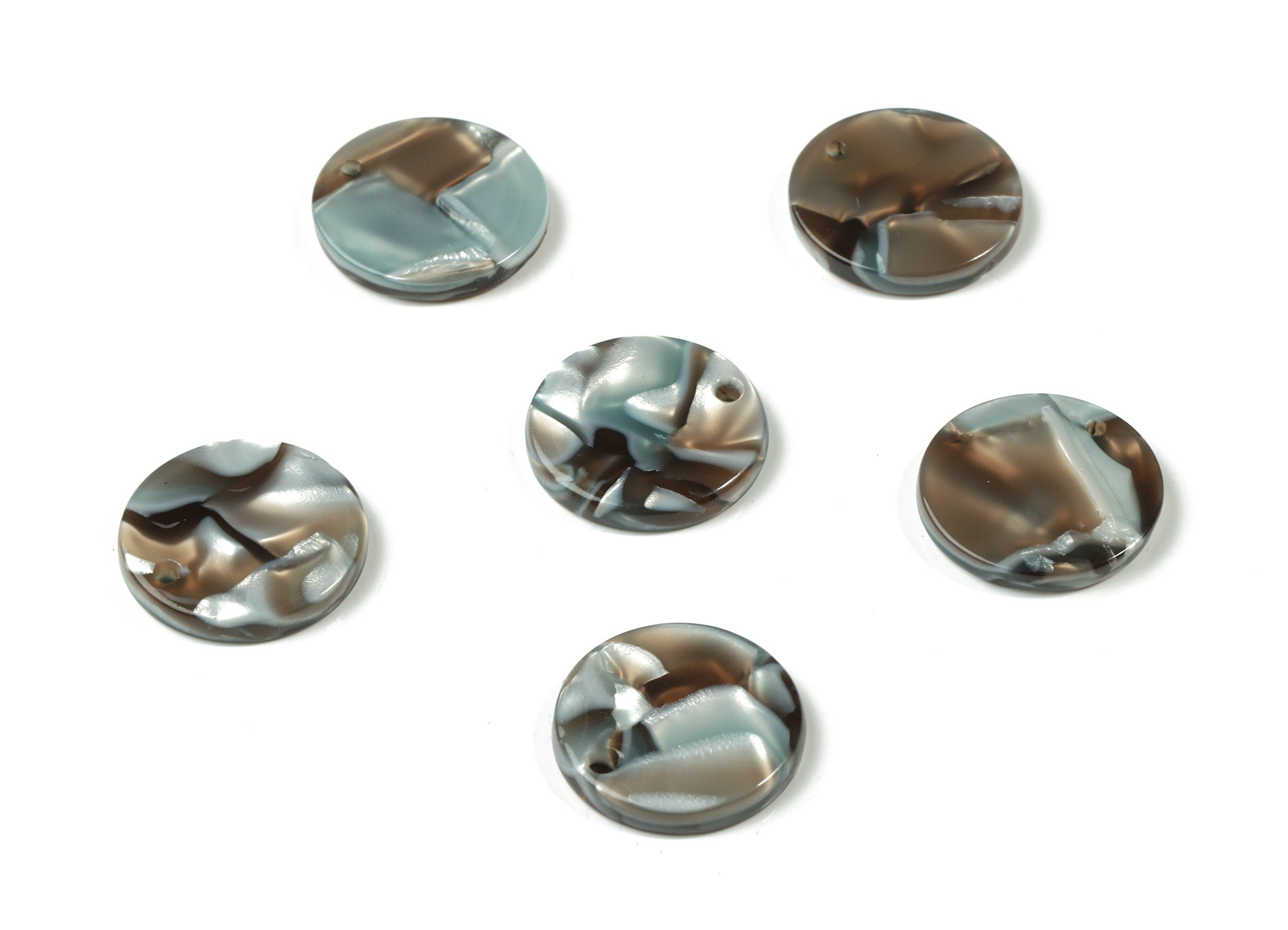 Acetate Coin Earring Charms - Round Pendant - Earring Findings - Jewelry Supplys - Color Code:A22 - 16.09x16.09x2.64mm - AC1107-A22 - DOMEDBAZAAR