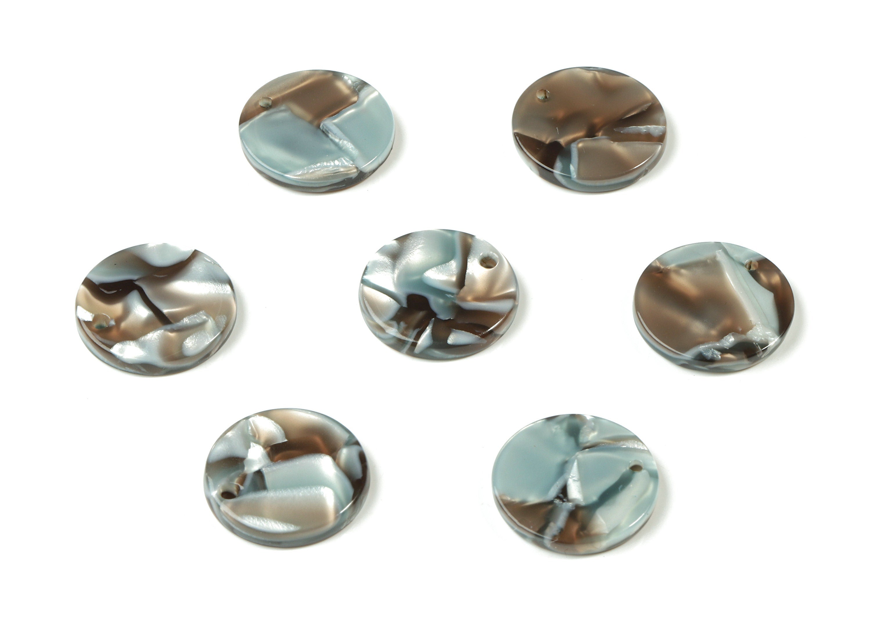 Acetate Coin Earring Charms - Round Pendant - Earring Findings - Jewelry Supplys - Color Code:A22 - 16.09x16.09x2.64mm - AC1107-A22 - DOMEDBAZAAR