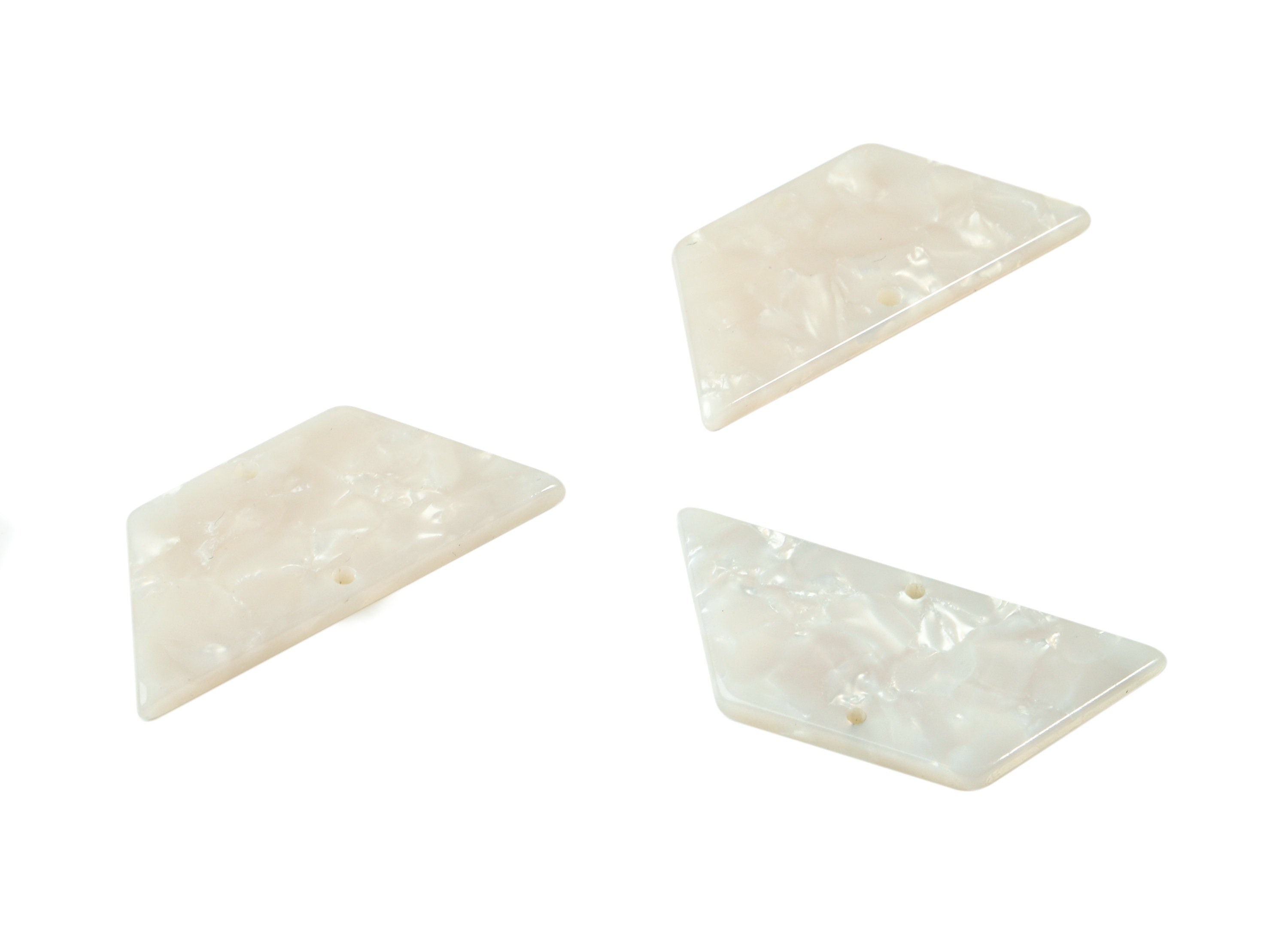 Acetate Trapezoid Connectors - 2 Holes - Trapezoid Earrings - Earring Findings - Color Code:A12 - 36.62x16x2.67mm - AC1802-A12 - DOMEDBAZAAR