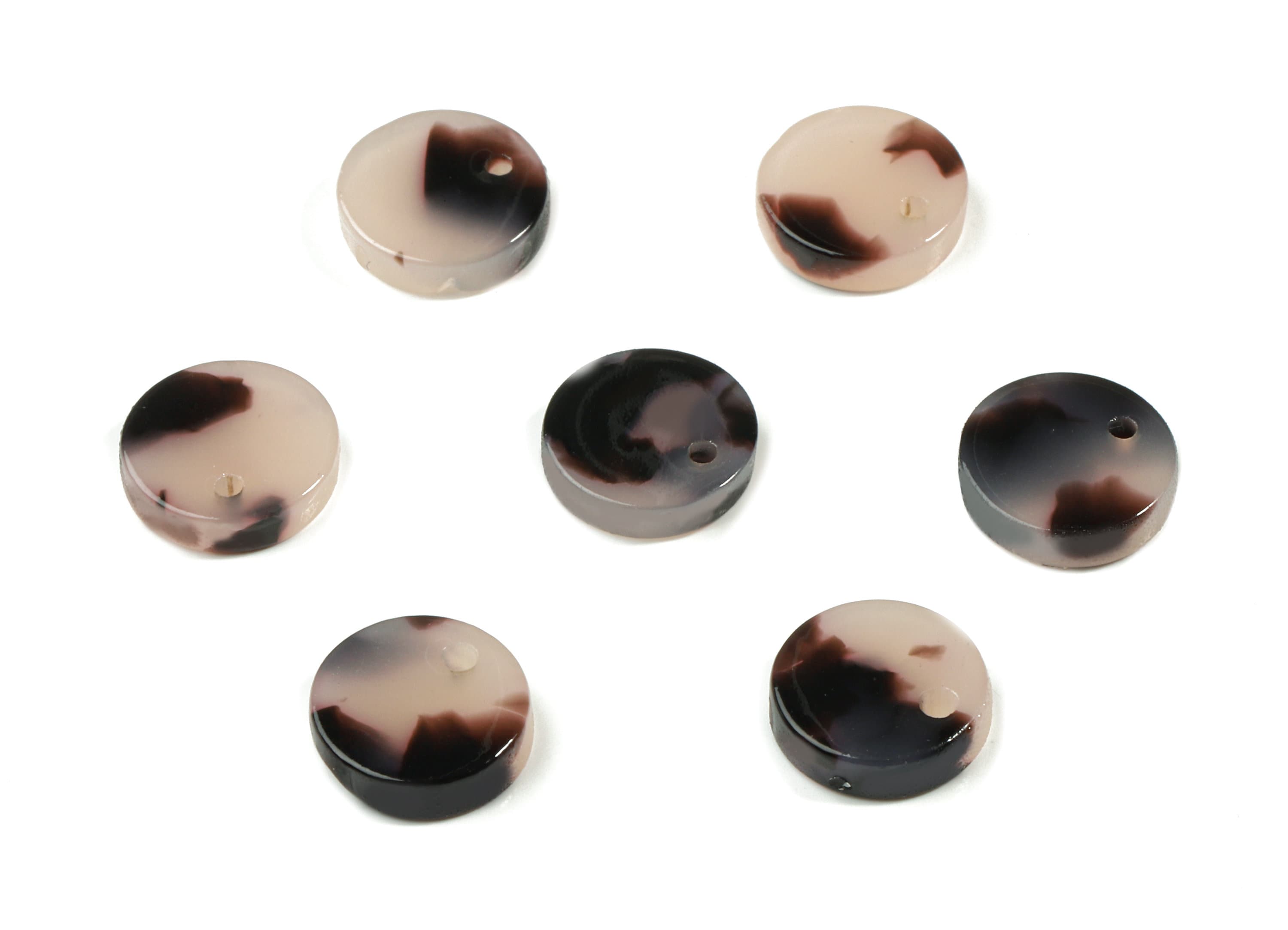 Acetate Round Earring Charms - Blonde Tortoise Shell Earrings - Circle  Pendant - Color Code: A06 - 9.19x9.19x2.7mm - AC1151-A06 - DOMEDBAZAAR