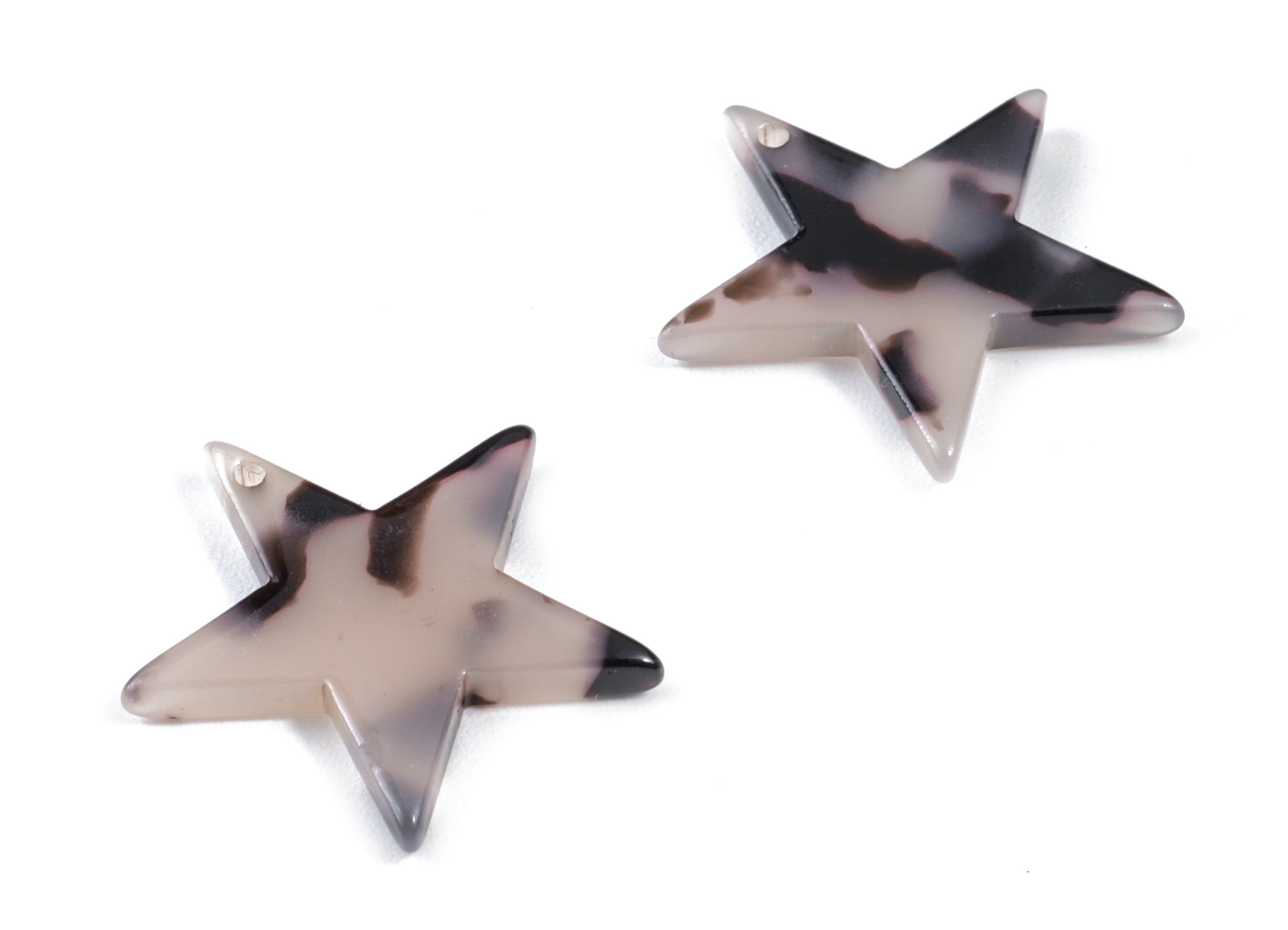 Acetate Star Charms - Blond Tortoise Shell Earrings - Star Earrings and Pendant - Jewelry Supplies - Color Code: A06 - 24x2.5mm - AC1029C - DOMEDBAZAAR