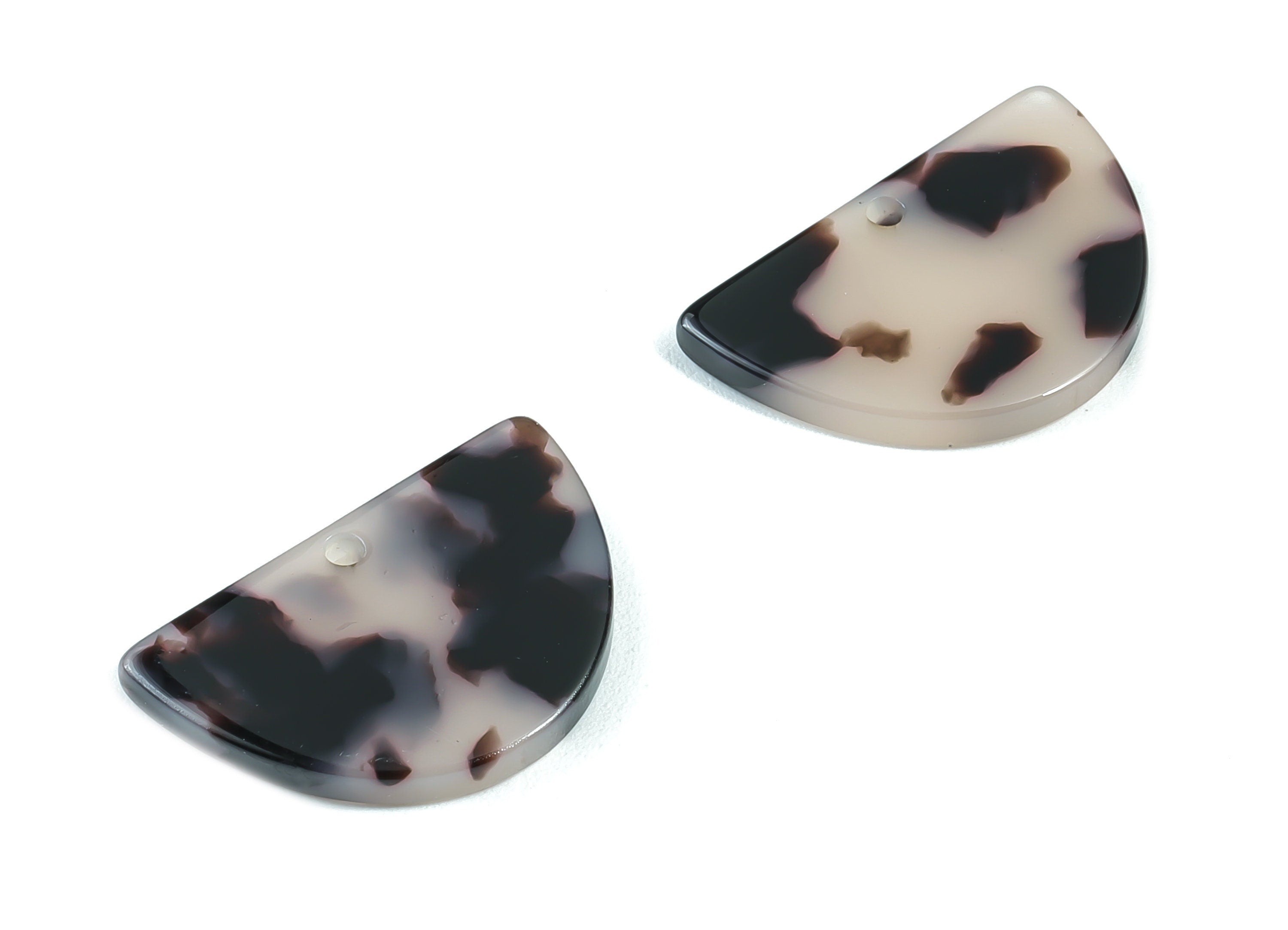 Acetate D Charms - Blonde Tortoise Shell Earrings - D Earrings and Pendant - Earring Findings - Color Code: A06 - 17x25x2.5mm - AC1058B - DOMEDBAZAAR