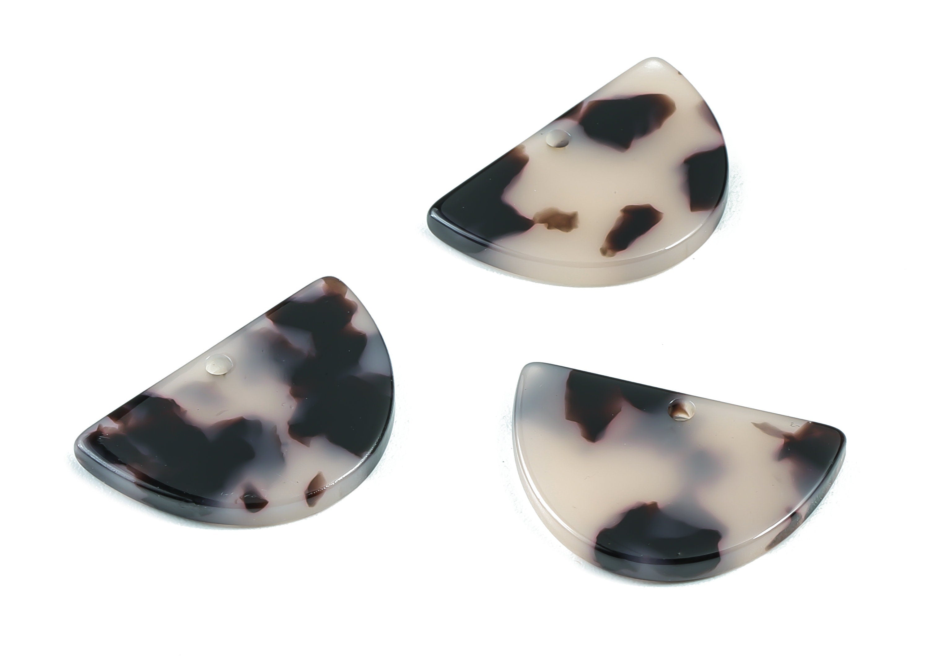 Acetate D Charms - Blonde Tortoise Shell Earrings - D Earrings and Pendant - Earring Findings - Color Code: A06 - 17x25x2.5mm - AC1058B - DOMEDBAZAAR
