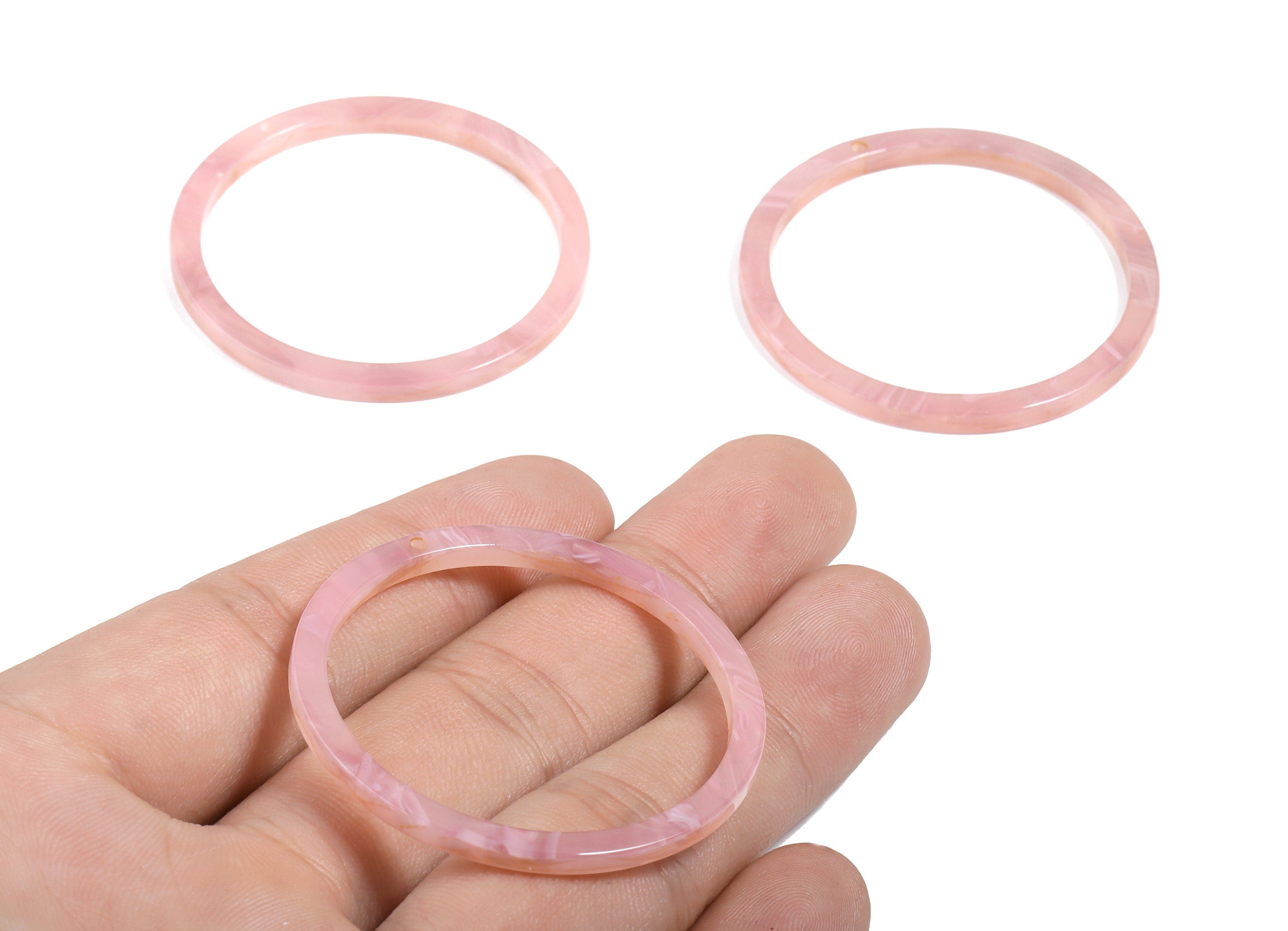 Acetate Circle Earring Charms - Circle Earring Pendant - Earring Findings - Jewelry Supplies - Color Code: A26 - 44x44.3x2.7mm - AC1126-A26 - DOMEDBAZAAR