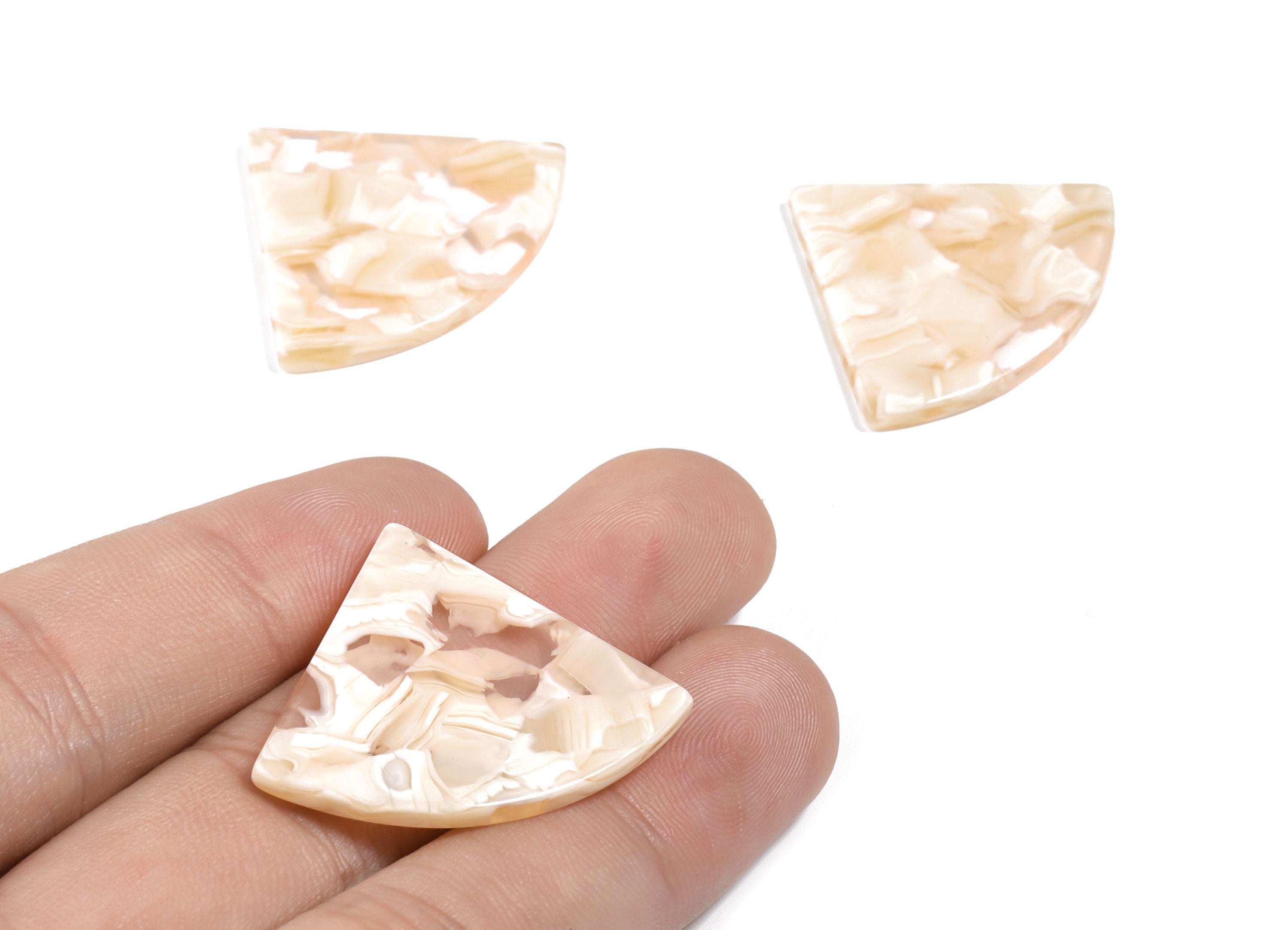 Acetate Pizza Charms - Pizza Earring & Pendant - Earring Findings - No Hole - Color Code: A461 - 34.71x28.41x2.62mm - AC1749-A461 - DOMEDBAZAAR