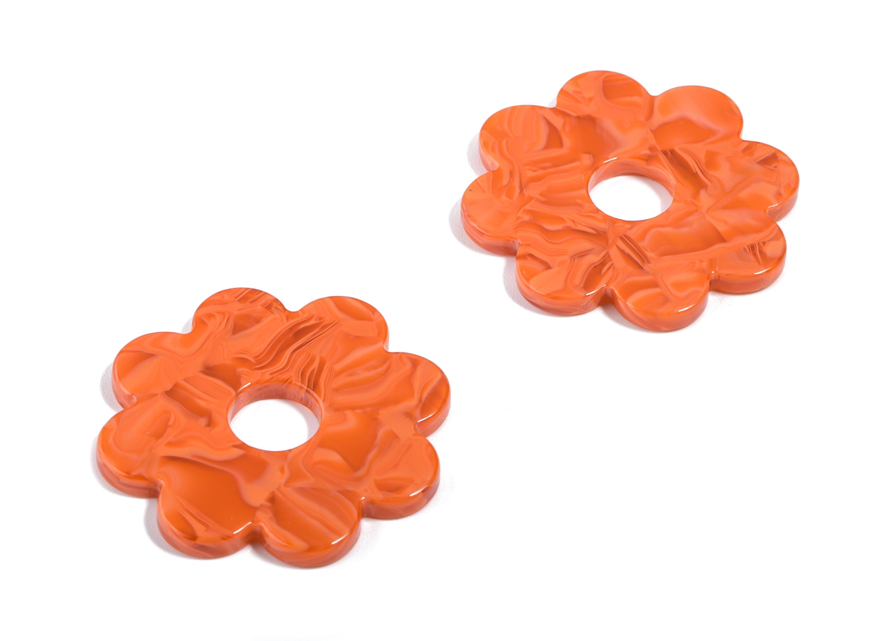 Acetate Flower Charms - Flower Earrings and Pendant - Earring Findings - Jewelry Supplys - Color Code: A459 - 28.8x28.8x2.61mm - AC1753-A459 - DOMEDBAZAAR