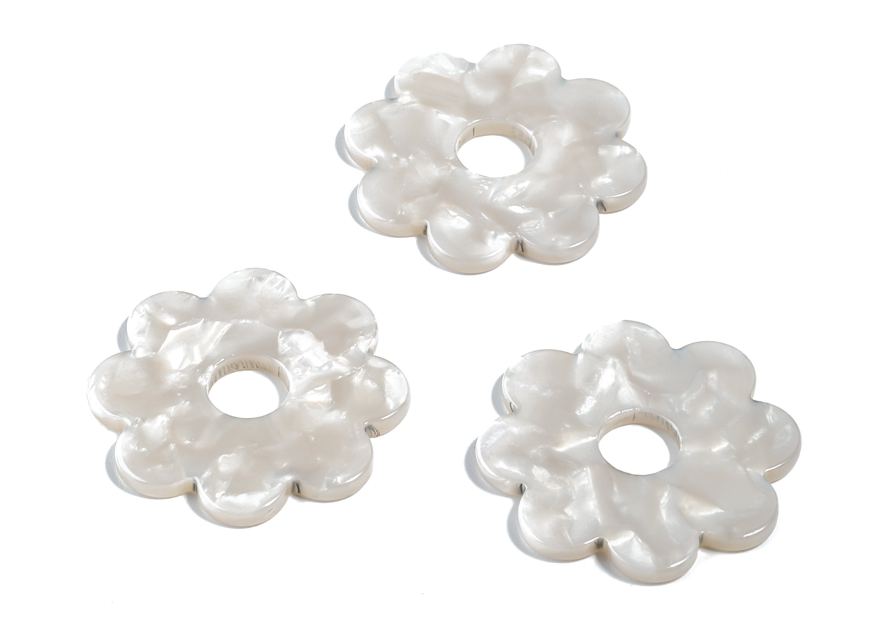 Acetate Flower Charms - Flower Earrings and Pendant - Earring Findings - Jewelry Supplys - Color Code: A12 - 28.8x28.8x2.61mm - AC1753-A12 - DOMEDBAZAAR