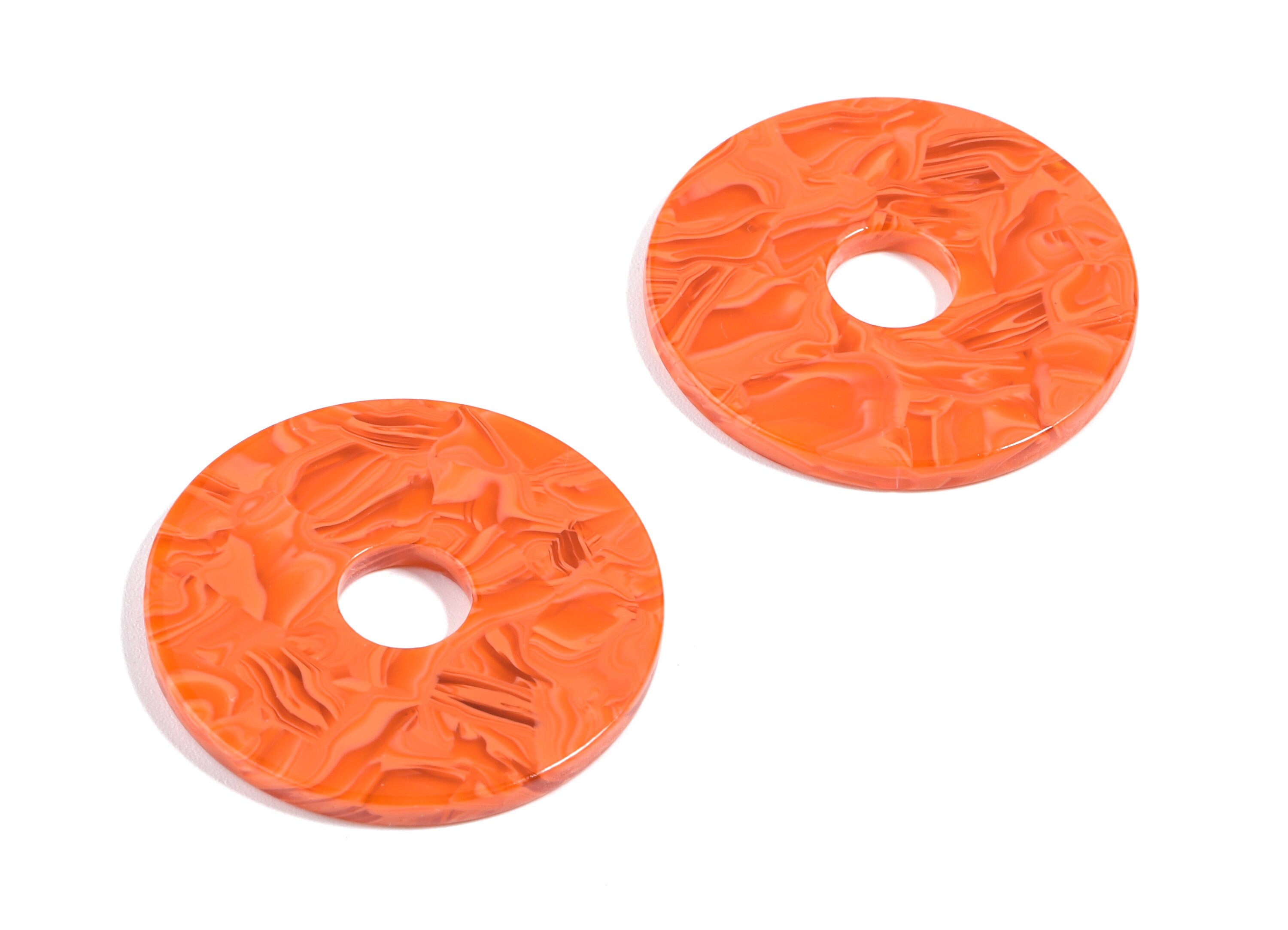 Acetate Circle Charms - Circle Earring & Pendant - Earring Findings - Jewelry Supplies - Color Code: A459 - 29.56x29.56x2.63mm - AC1754-A459 - DOMEDBAZAAR
