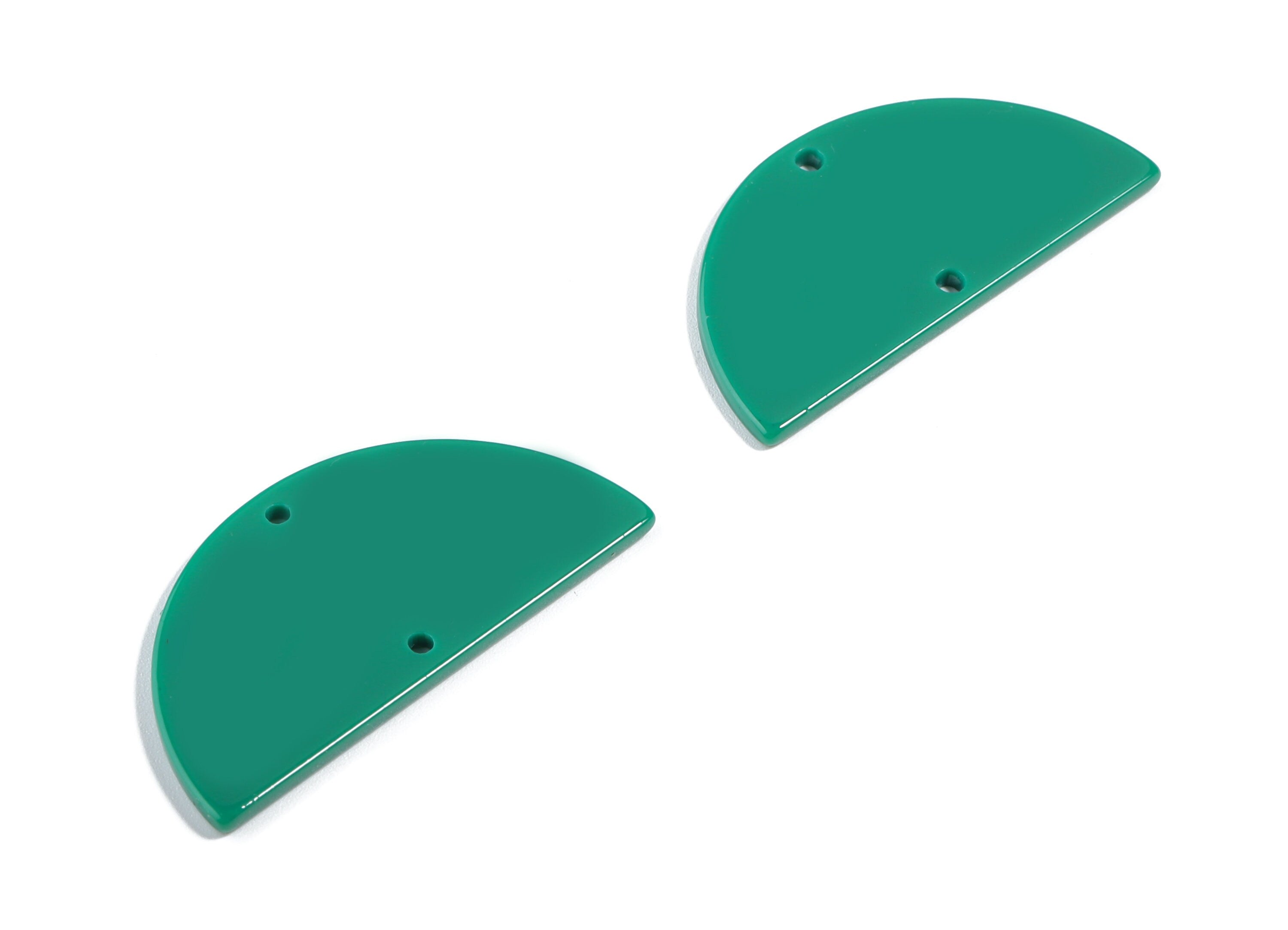 Acetate Semicircle Connectors - 2 Holes - Half Moon Earrings - Earring Findings - Color Code:A346 - 37.2x18.55x2.4mm - AC1794-A346 - DOMEDBAZAAR