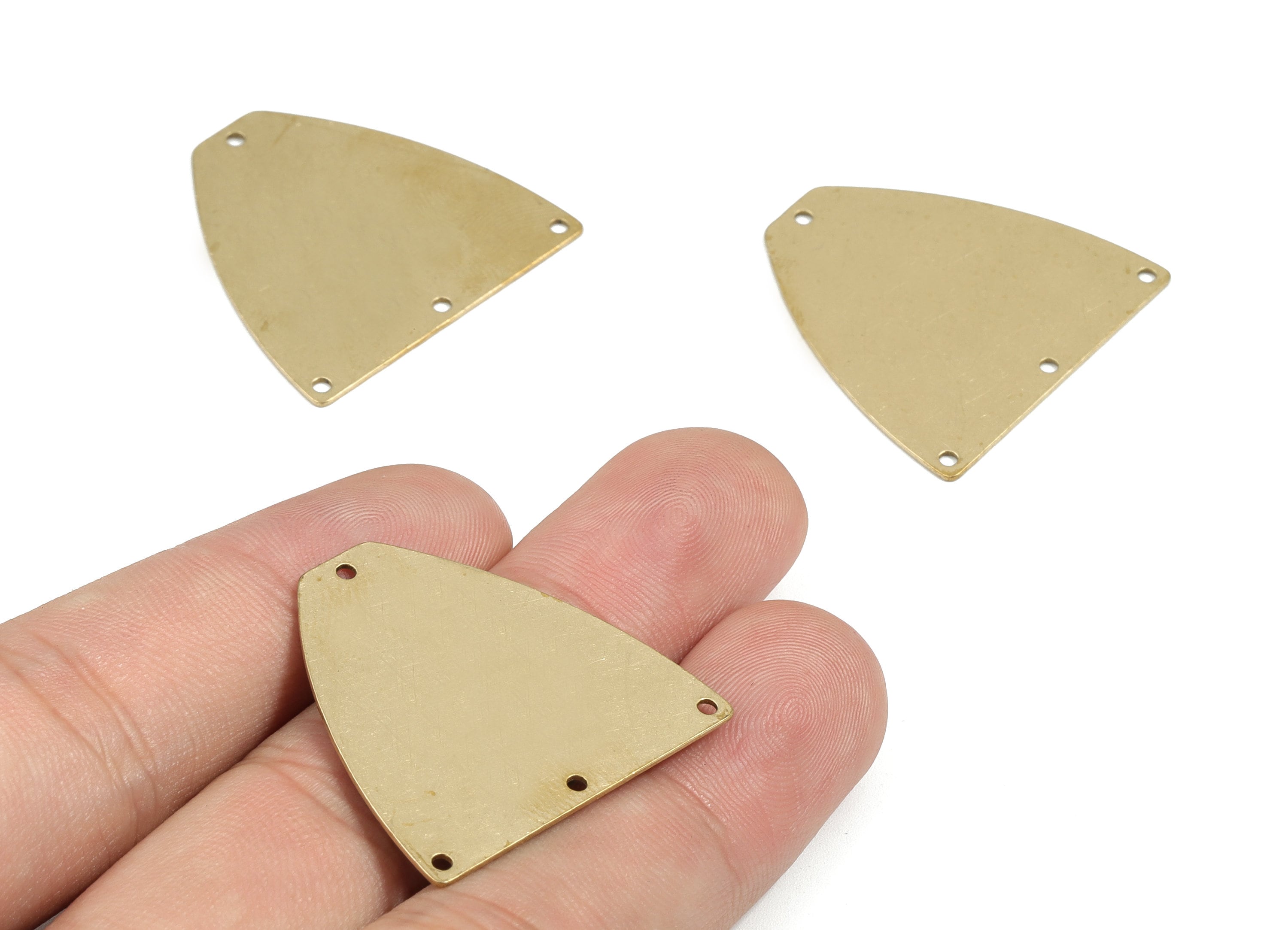 Personalized stamping blank - Brass Triangle Earring Connector - Raw Brass Triangle Pendant -30x30x0.66mm - PPM1814 - DOMEDBAZAAR
