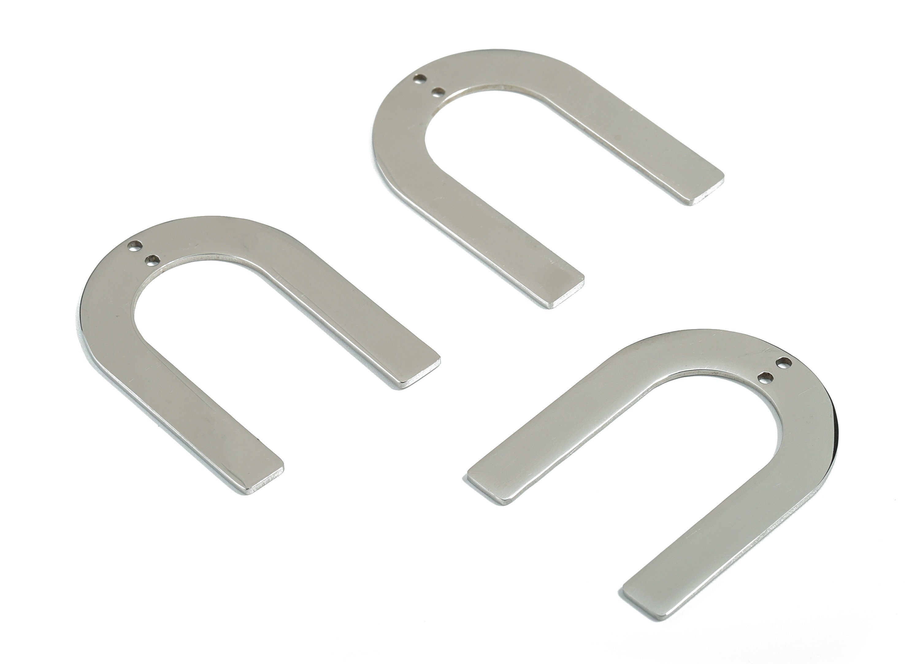Stainless Steel U Connector - U Earrings Charms and Pendant - 2 Hole - Earring Findings - Jewelry Supplies - 35.2x26.95x0.95mm - SS1171 - DOMEDBAZAAR