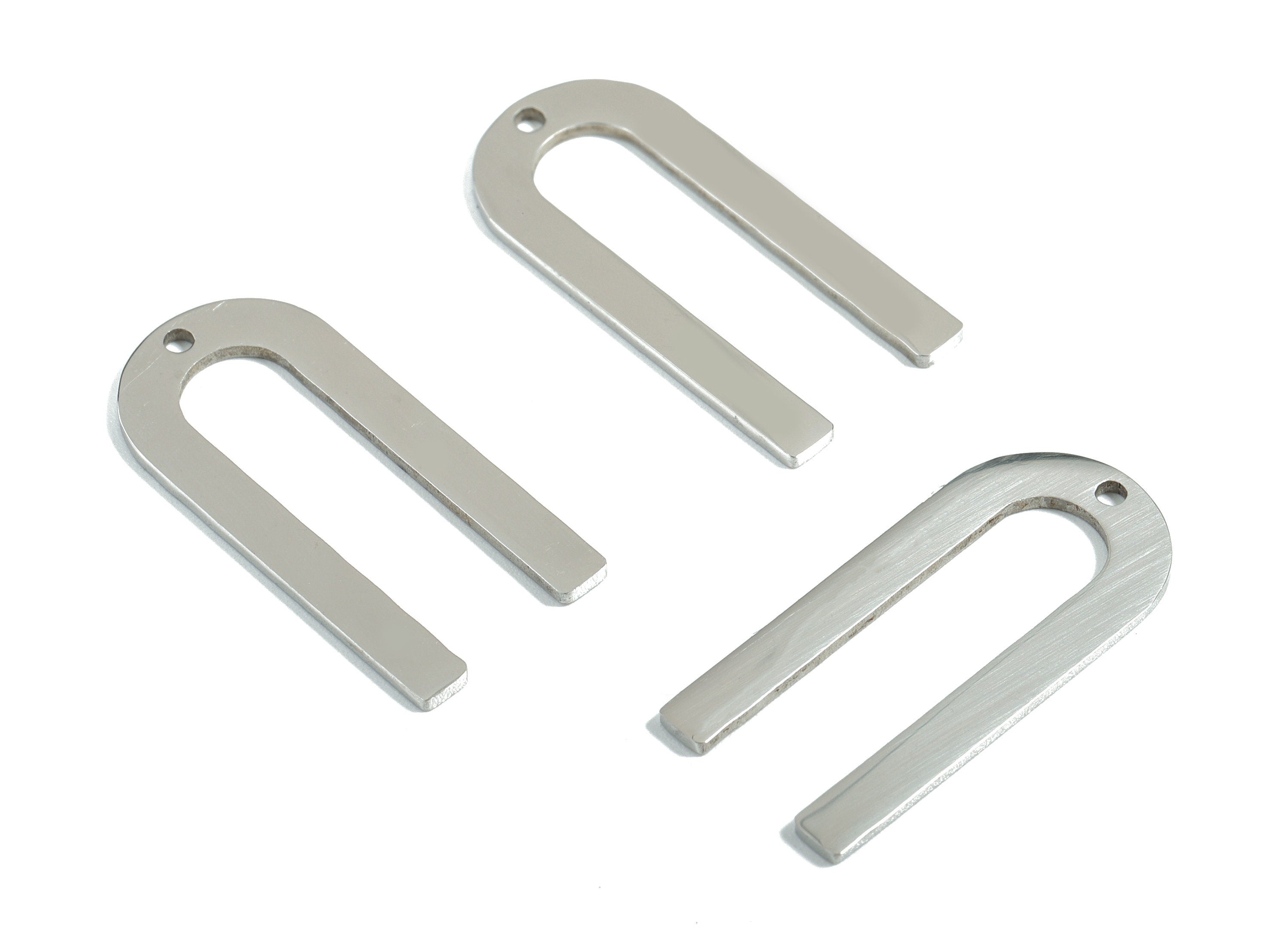 Stainless Steel U Charms - U Earrings Charms and Pendant - Earring Findings - Jewellery Supplies - 26x11.99x0.97mm - SS1172 - DOMEDBAZAAR