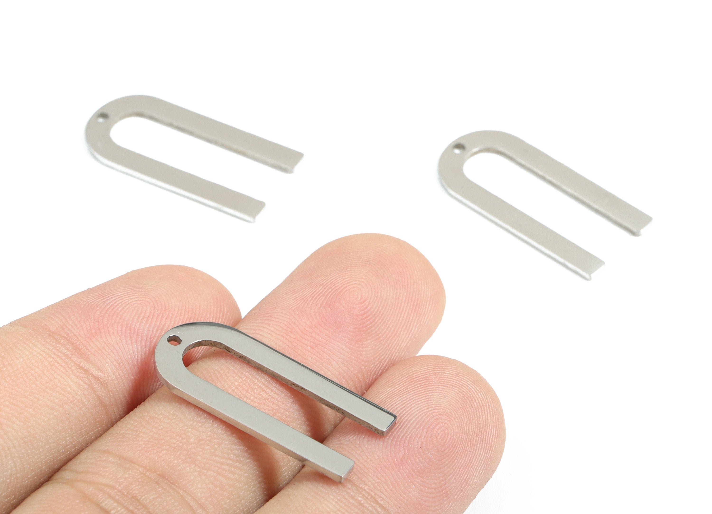 Stainless Steel U Charms - U Earrings Charms and Pendant - Earring Findings - Jewellery Supplies - 26x11.99x0.97mm - SS1172 - DOMEDBAZAAR