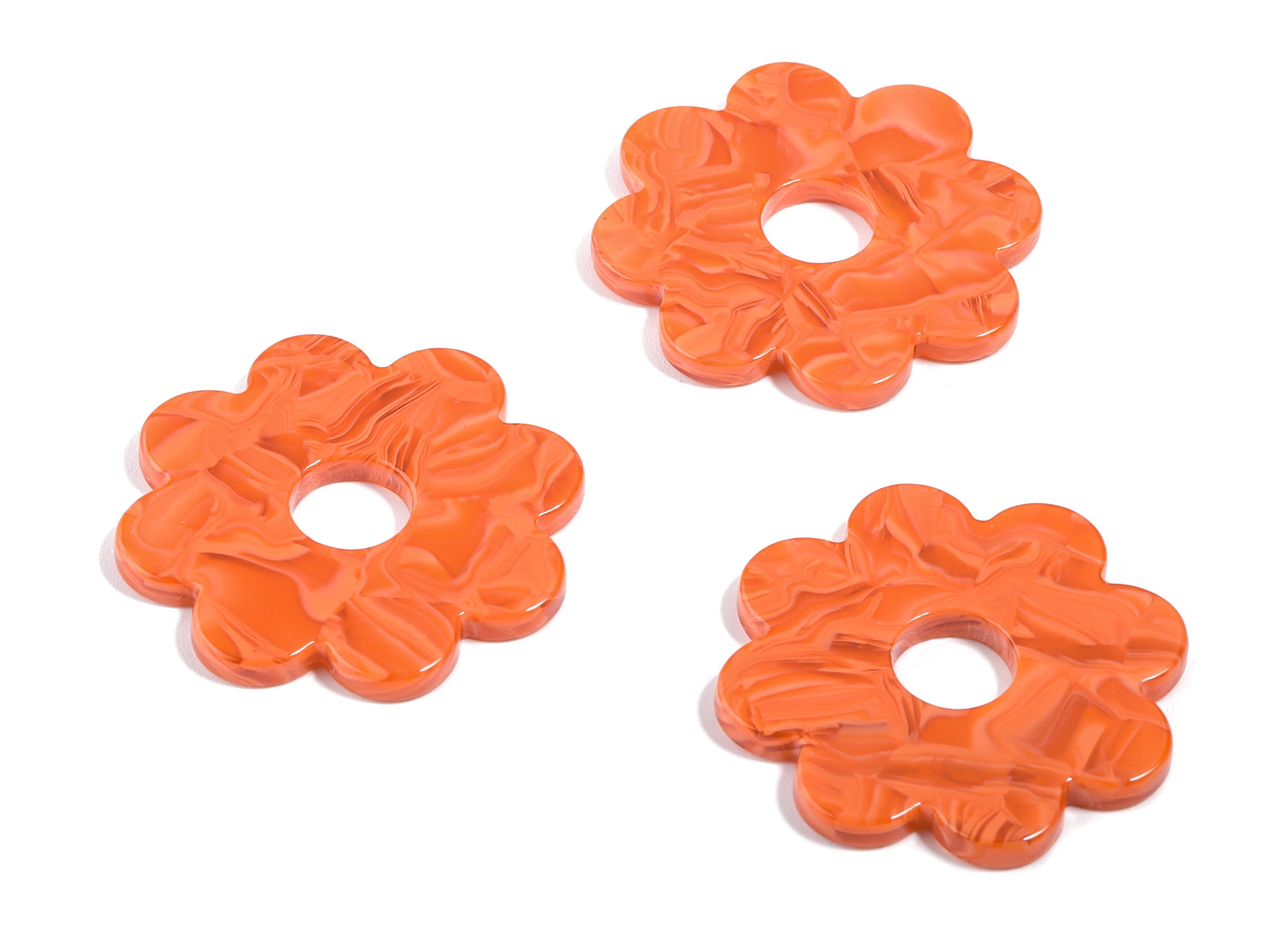 Acetate Flower Charms - Flower Earrings and Pendant - Earring Findings - Jewelry Supplys - Color Code: A459 - 28.8x28.8x2.61mm - AC1753-A459 - DOMEDBAZAAR