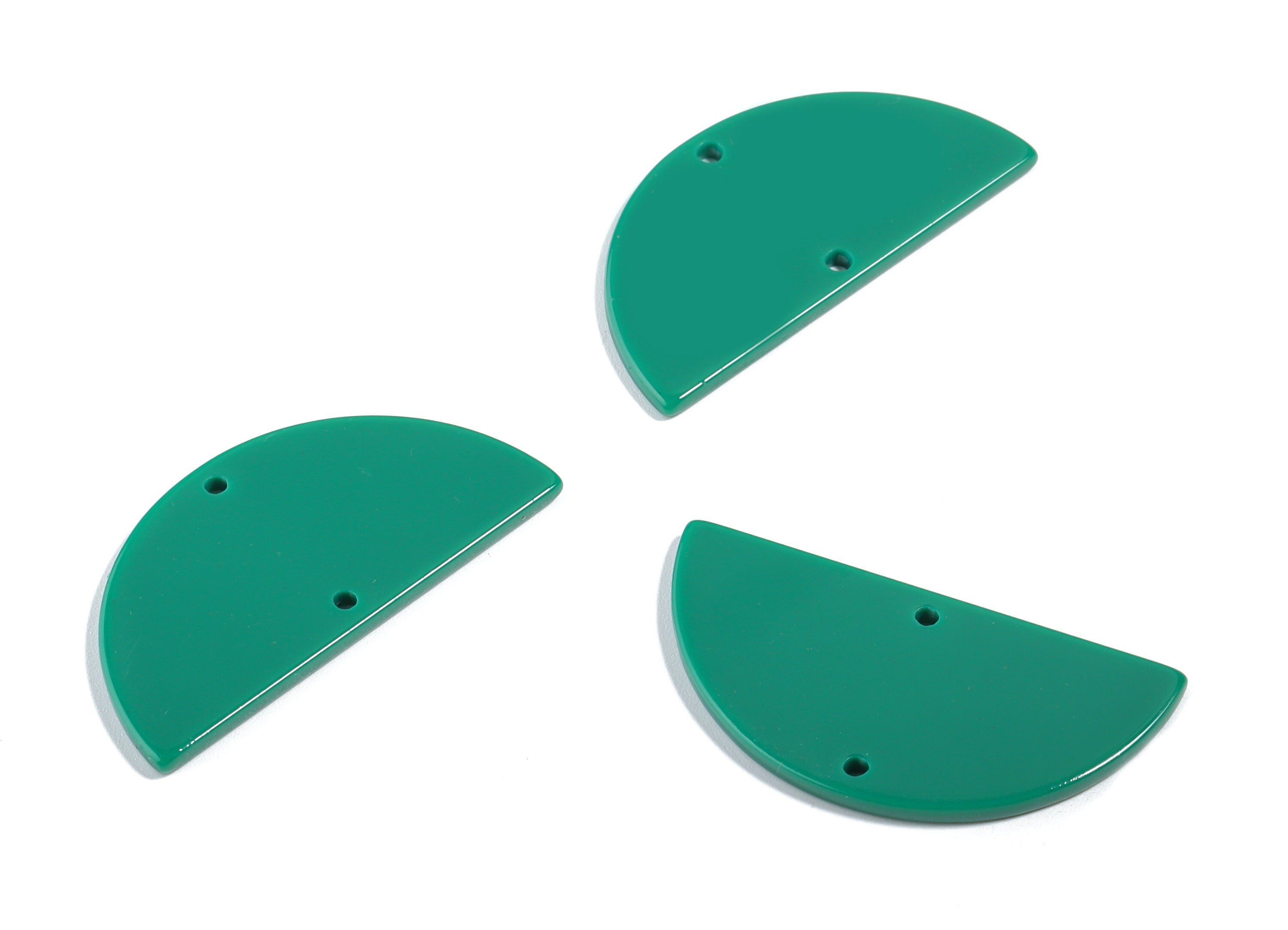 Acetate Semicircle Connectors - 2 Holes - Half Moon Earrings - Earring Findings - Color Code:A346 - 37.2x18.55x2.4mm - AC1794-A346 - DOMEDBAZAAR