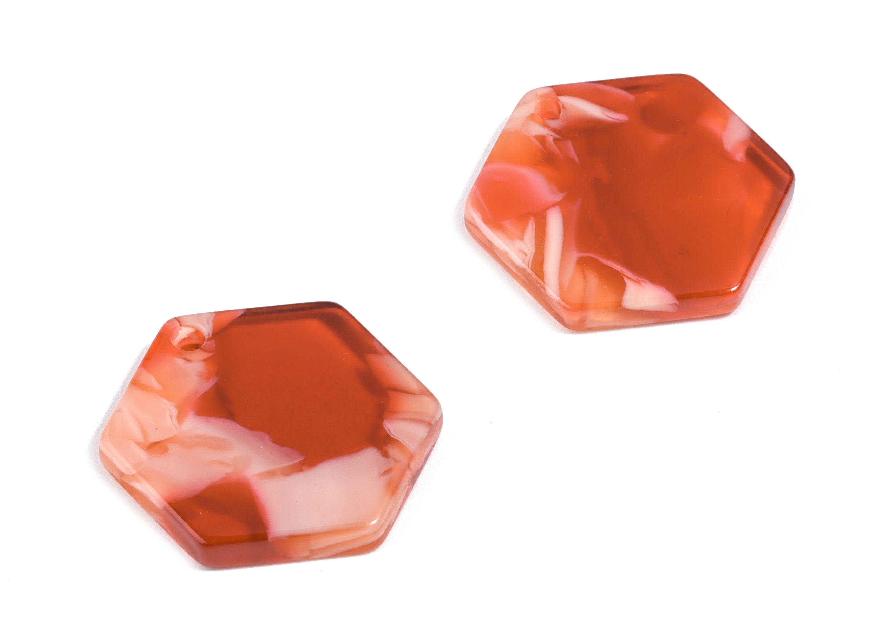 Acetate Hexagon Earring Charm - Hexagon Pendant - Earring  Findings - Jewelry Supplies - Color Code:A143 - 20.3x18.9x2.45mm - AC1863-A143 - DOMEDBAZAAR