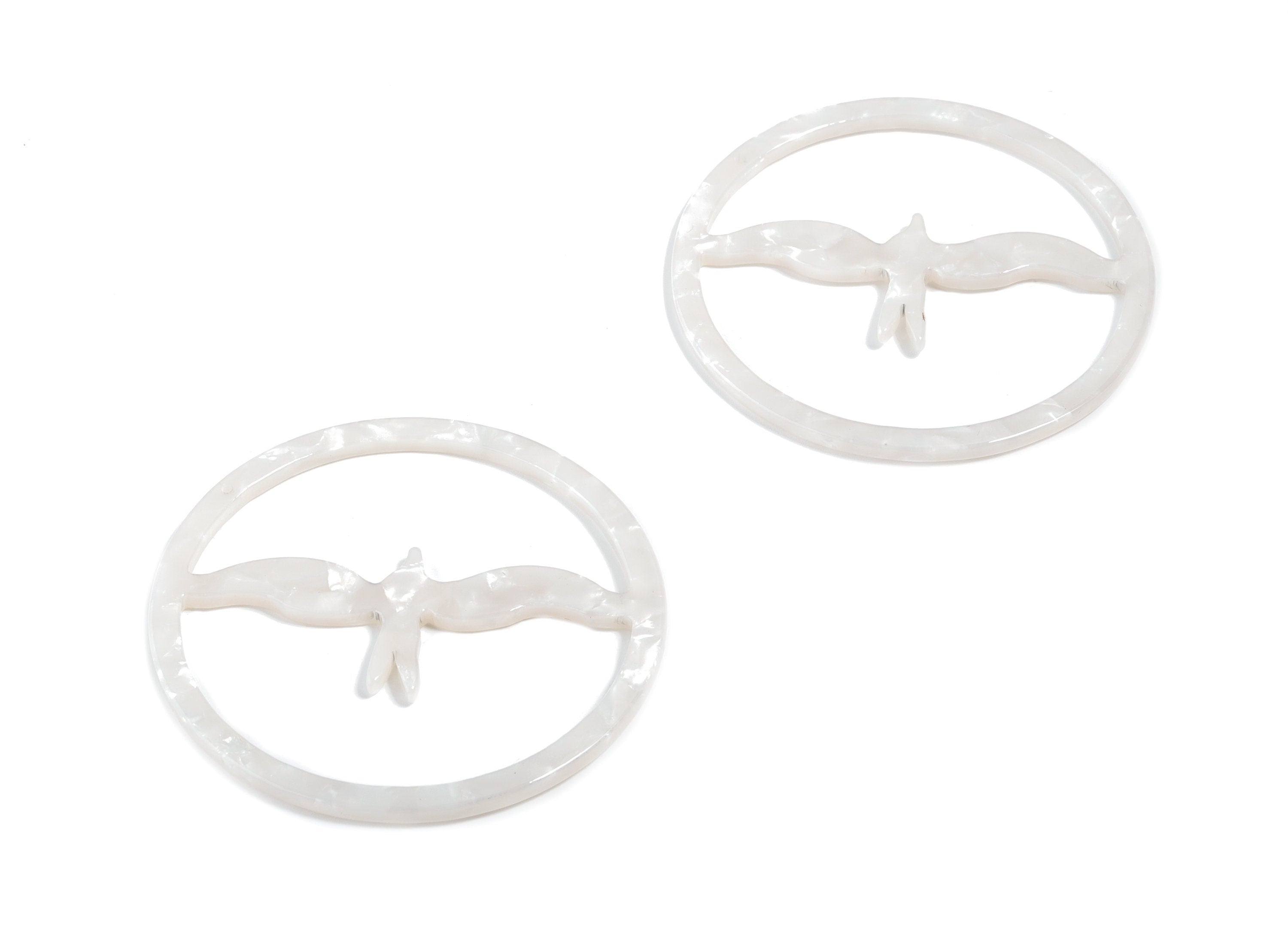 Acetate Swallow Earring Hoop - Bird Hoop Earring Charm and Pendant- Jewelry Supplies - Color Code:A12 - 50.33x50.33x2.48mm - AC1869-A12 - DOMEDBAZAAR