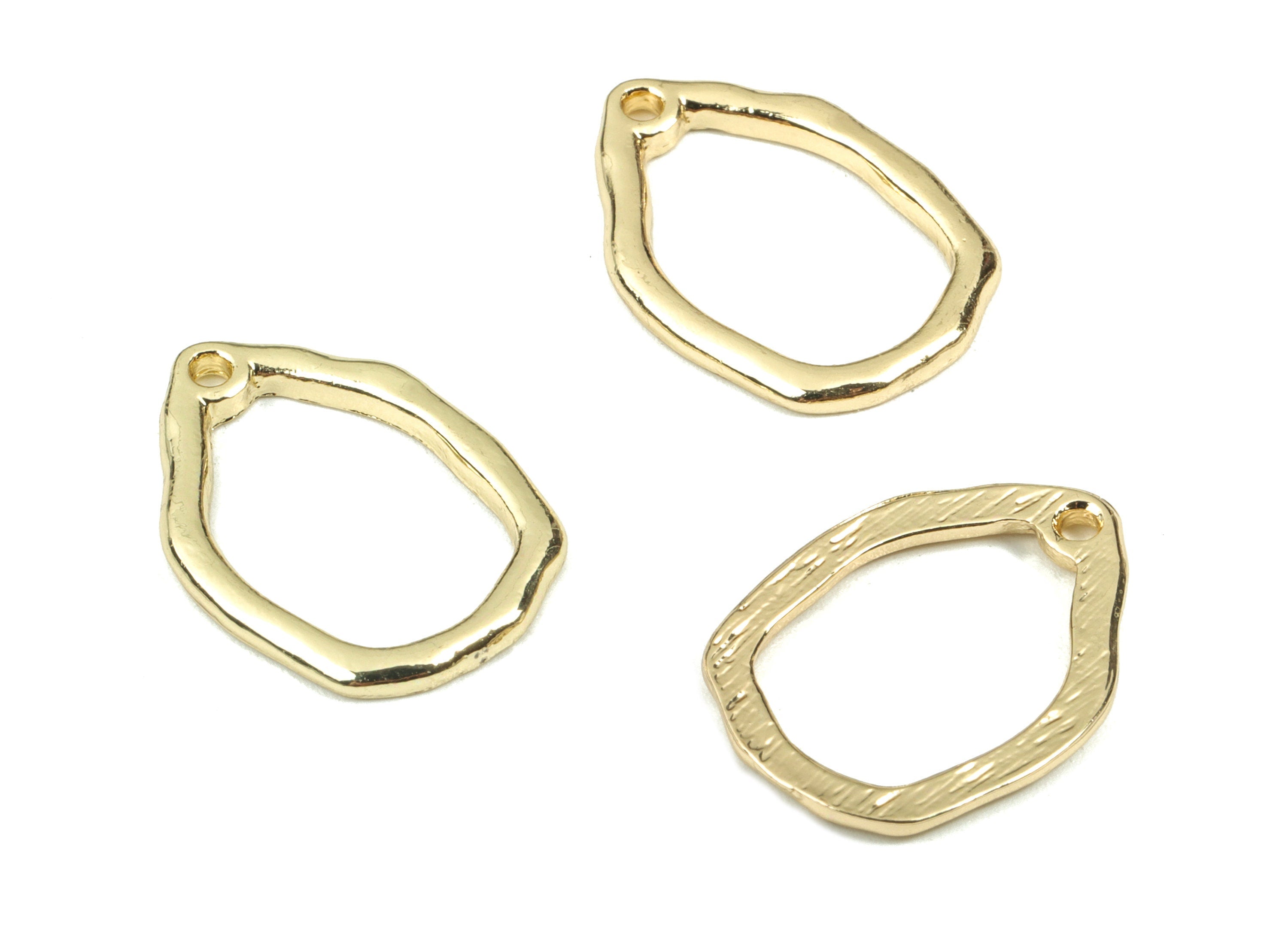 Alloy Drop Earring Charms - Gold Drop Pendant - KC Gold Plating - Earring Findings - Jewelry Supplies - 19.84x14.54x1.67mm - ZZ1690 - DOMEDBAZAAR