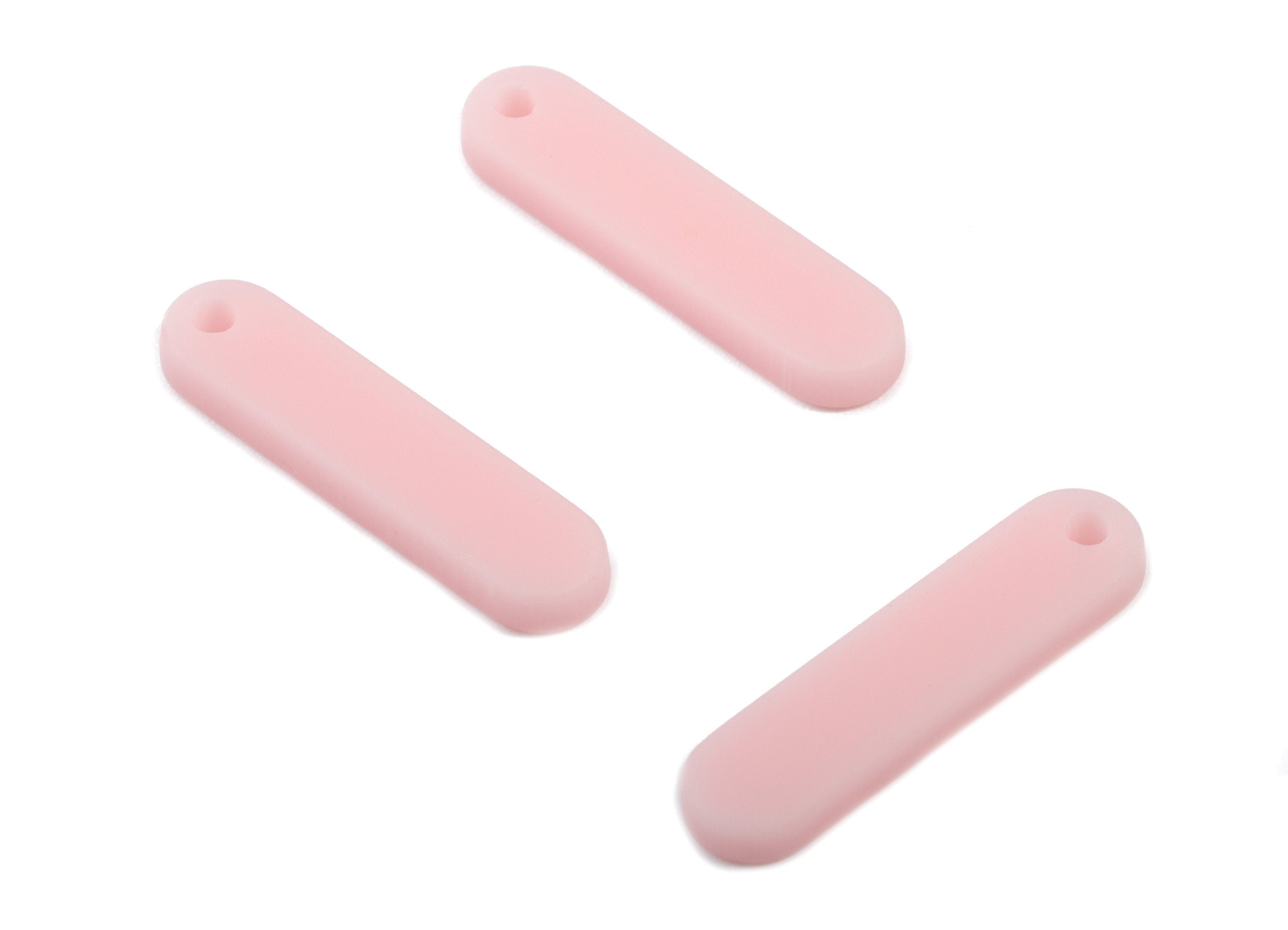 Acrylic Bar Earring Charms - Matte Mini Bar Earring - Earring Findings - Jewelry Supplies - Color Code:A473 - 20.82x5.06x2.24mm - AC1899E - DOMEDBAZAAR