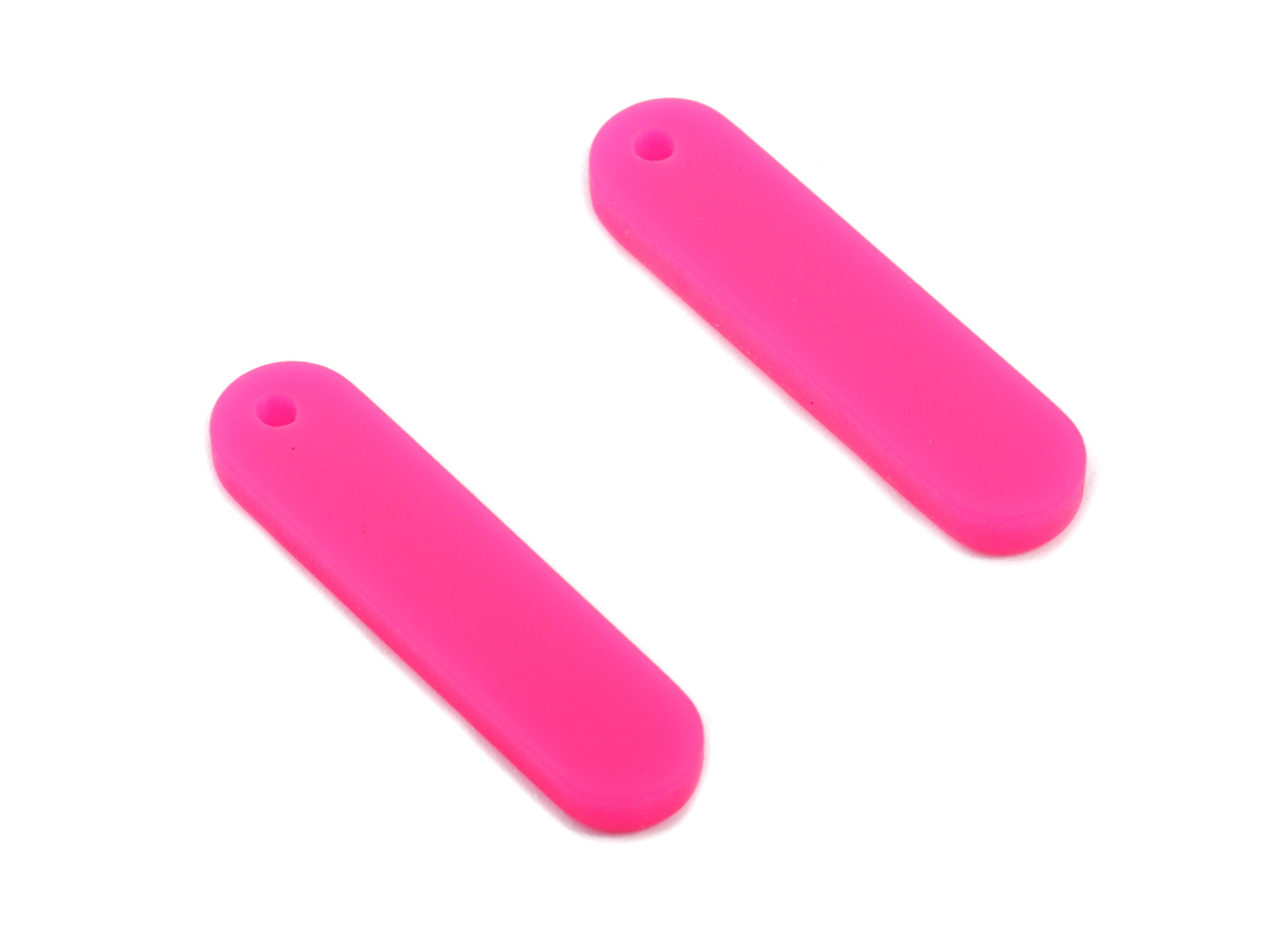 Acrylic Bar Earring Charms - Matte Mini Bar Earring - Earring Findings - Jewelry Supplies - Color Code:A472 - 20.82x5.06x2.24mm - AC1899H - DOMEDBAZAAR
