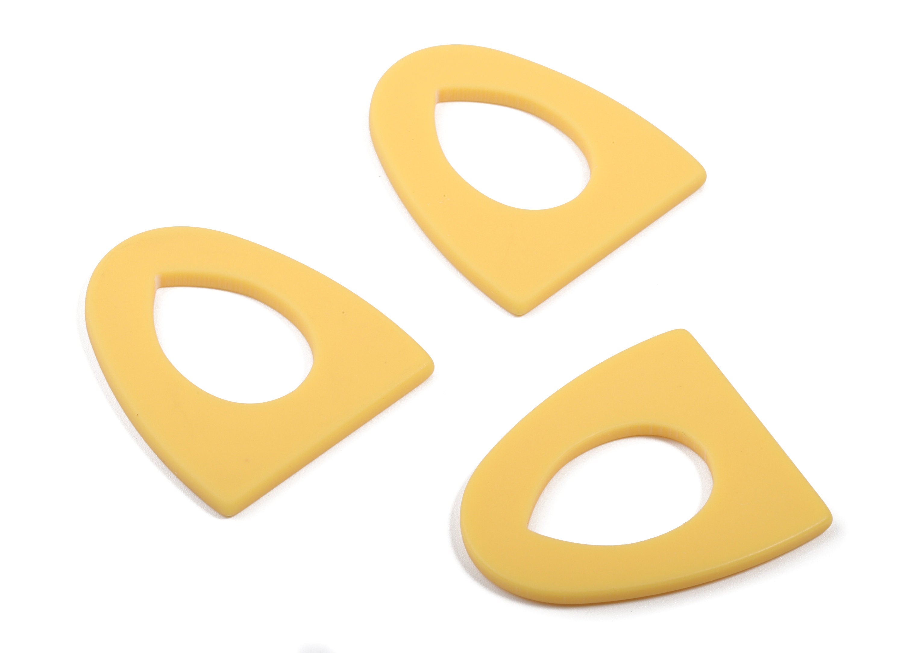 Acrylic Half Ellipse Earring Charm - Matte Drop Charms - Earring Findings - Jewelry Supplies - Color Code:A474 - 31.69x27.06x2.2mm - AC1876C - DOMEDBAZAAR