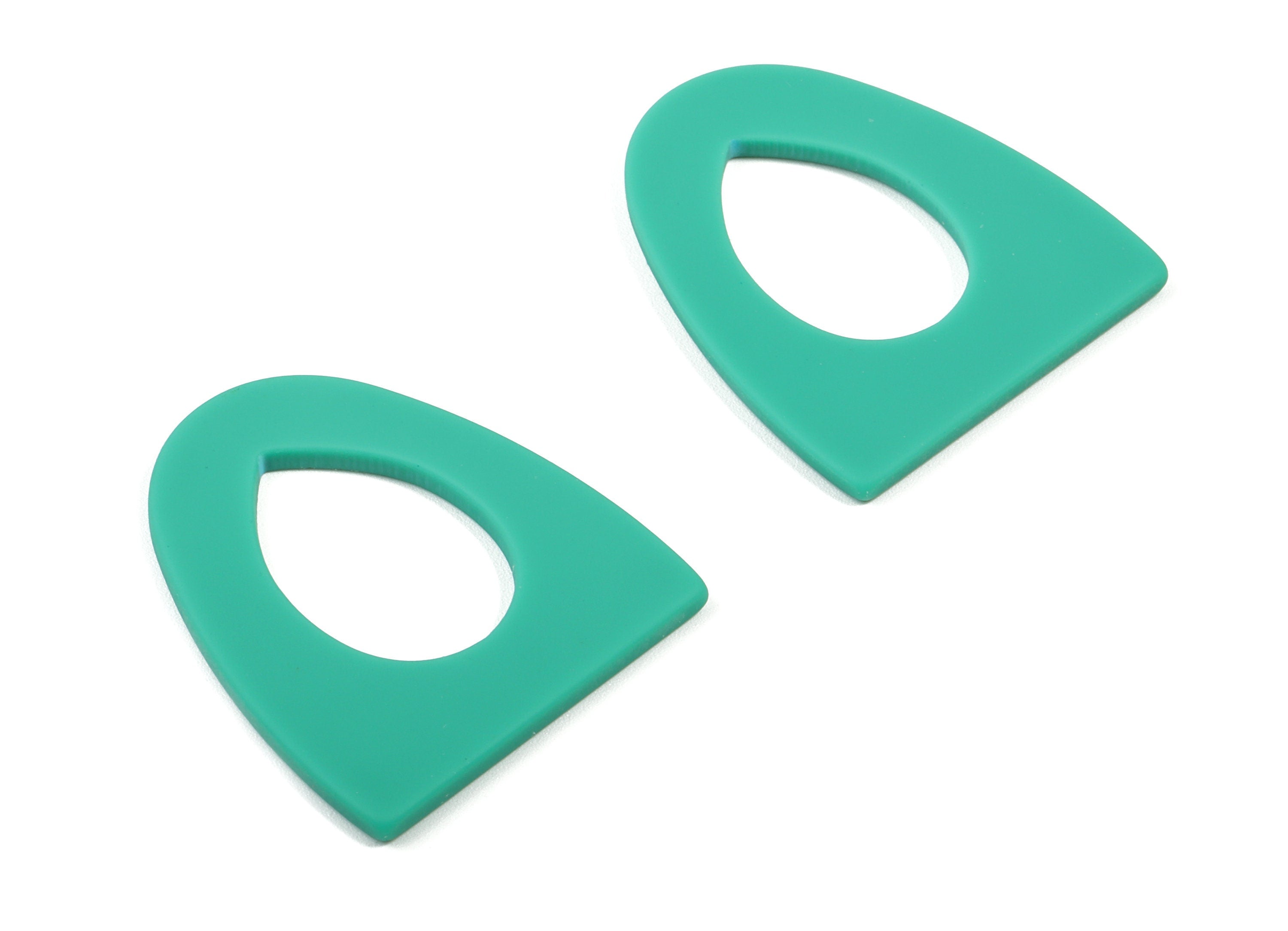 Acrylic Half Ellipse Earring Charm - Matte Drop Charms - Earring Findings - Jewelry Supplies - Color Code:A478 - 31.69x27.06x2.2mm - AC1876D - DOMEDBAZAAR